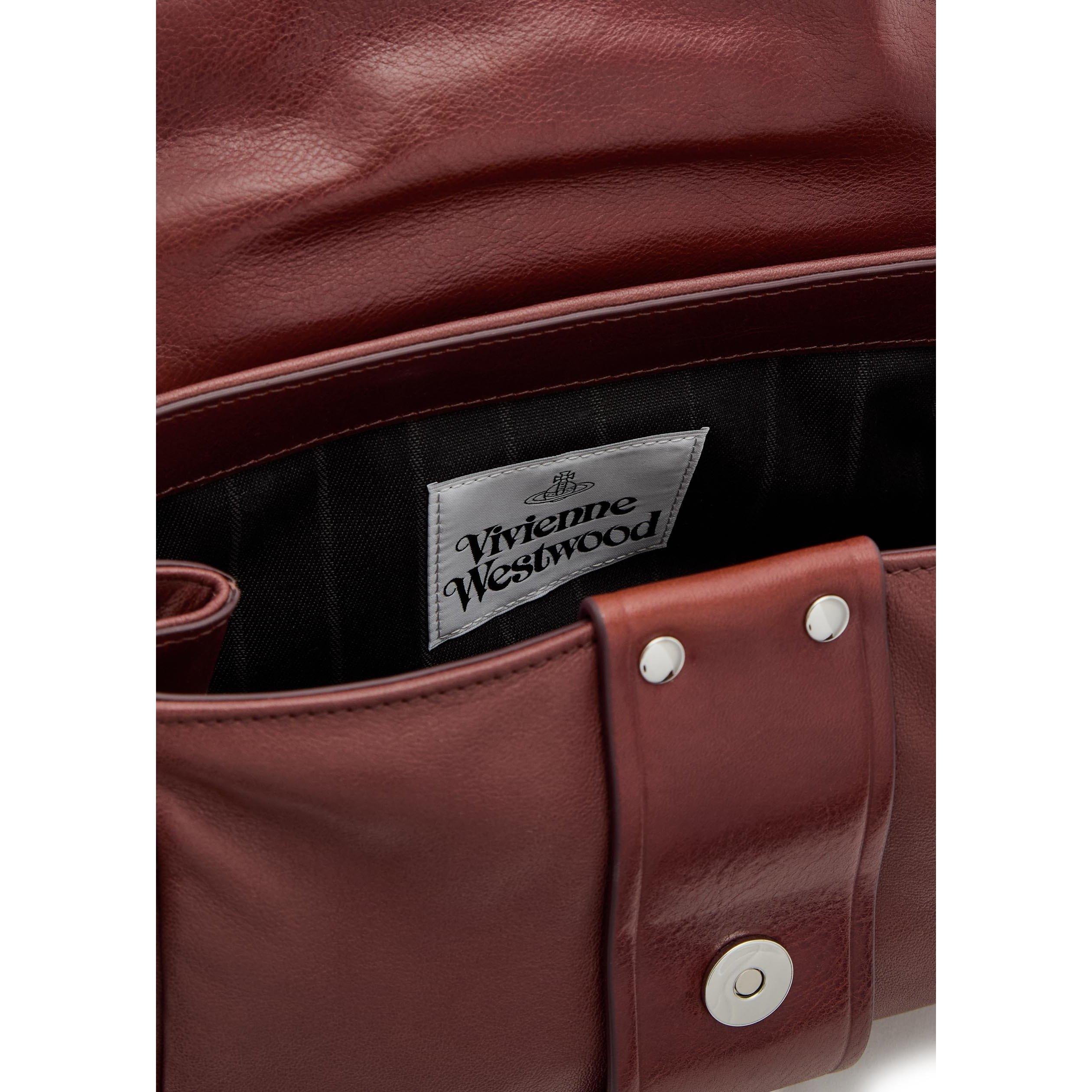 BROWN - Vivienne Westwood - Women's Hazel Treasure Leather Shoulder Bag - 5