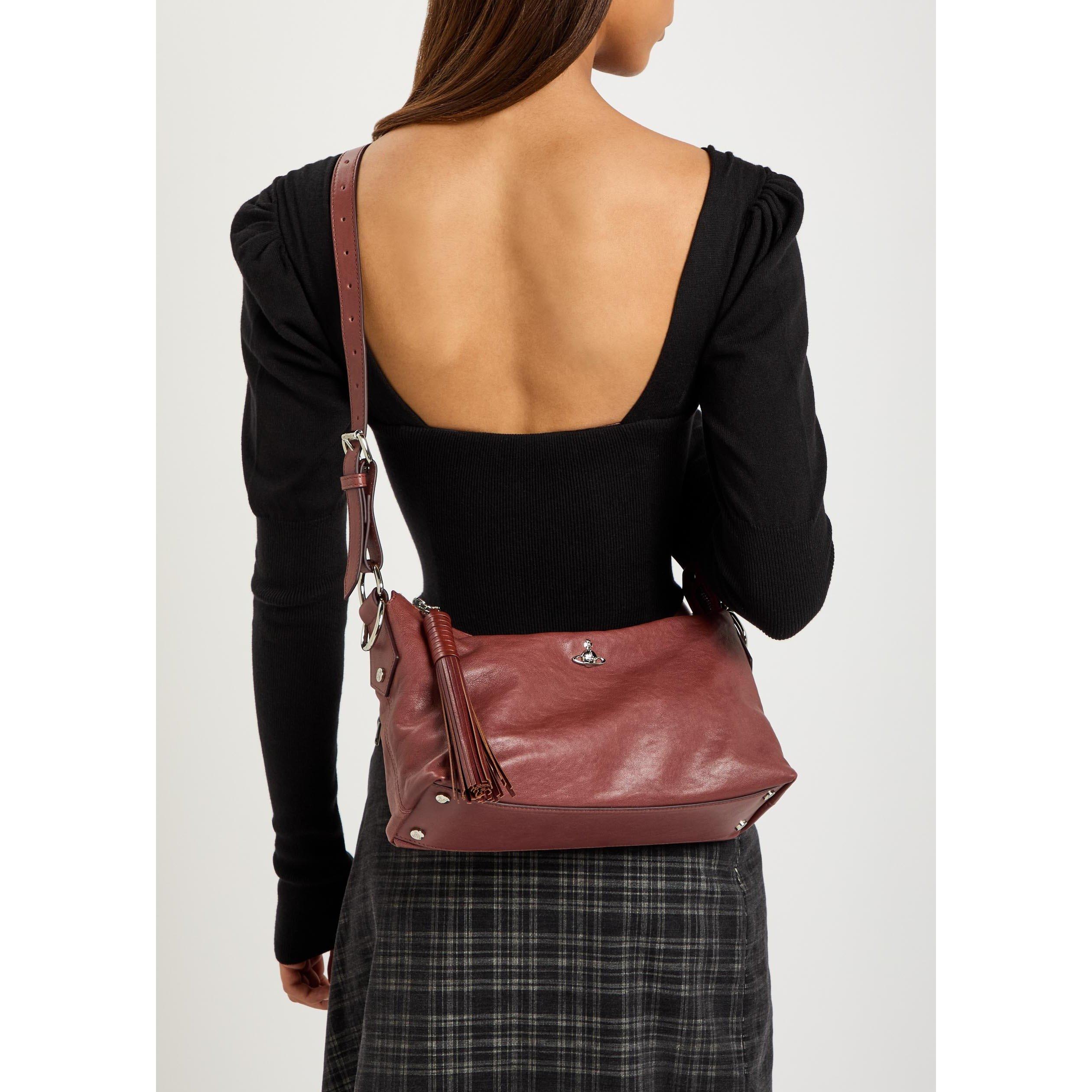 BROWN - Vivienne Westwood - Women's Emma Leather Shoulder Bag - 6