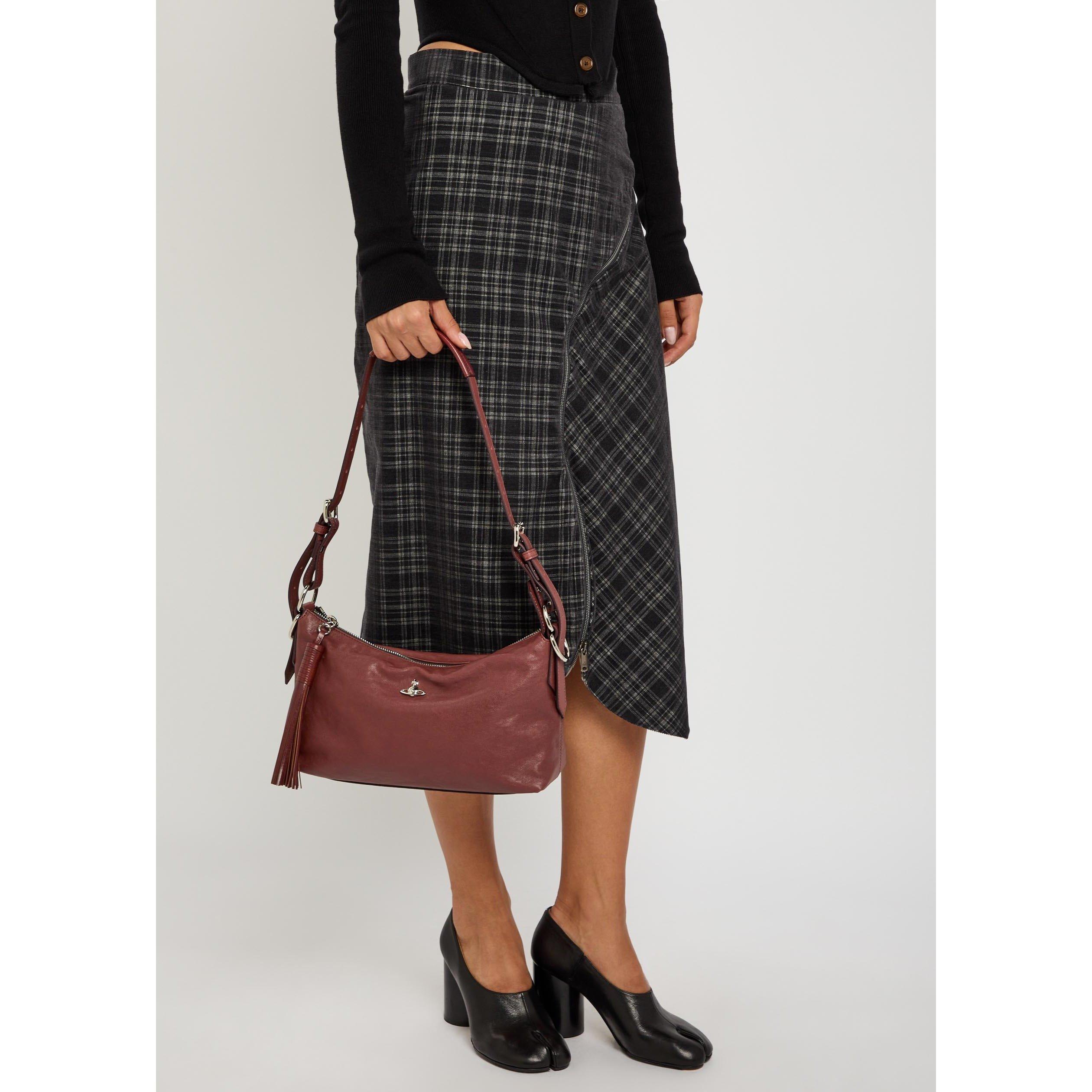 BROWN - Vivienne Westwood - Women's Emma Leather Shoulder Bag - 7