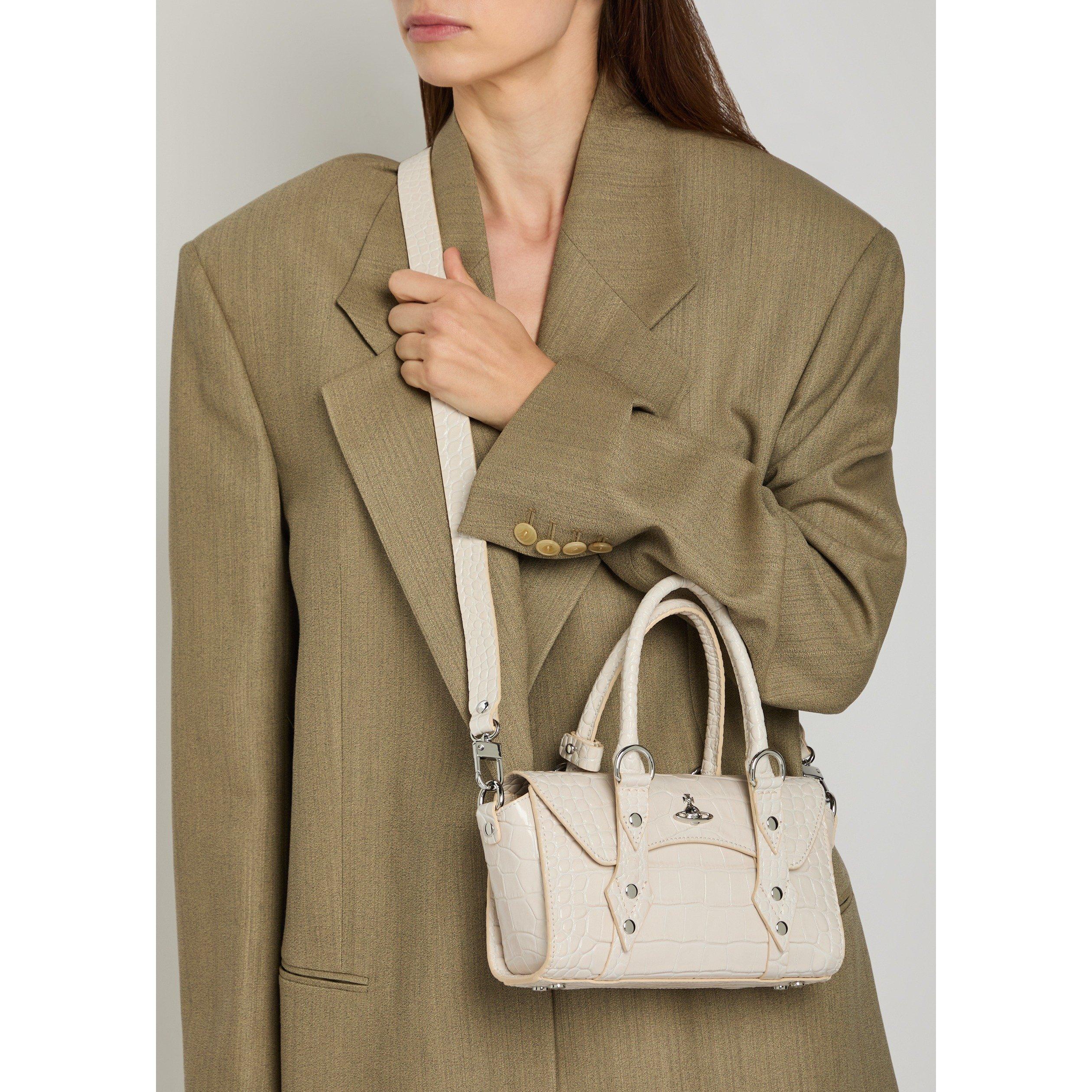 WHITE - Vivienne Westwood - Women's Bettina Mini Leather Crossbody Bag - 6