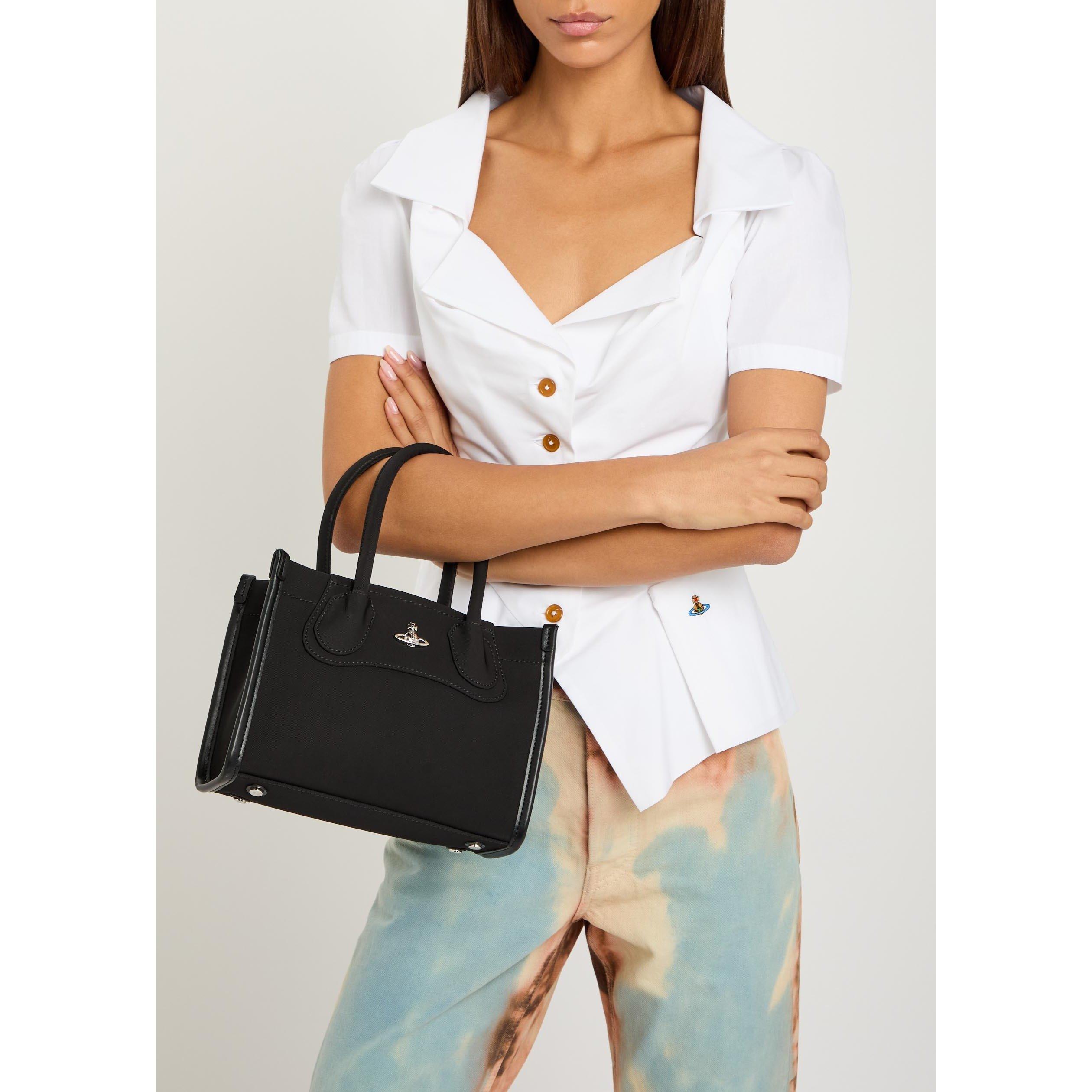 BLACK - Vivienne Westwood - TROY SMALL TOTE CROSSBODY NYLO - 3