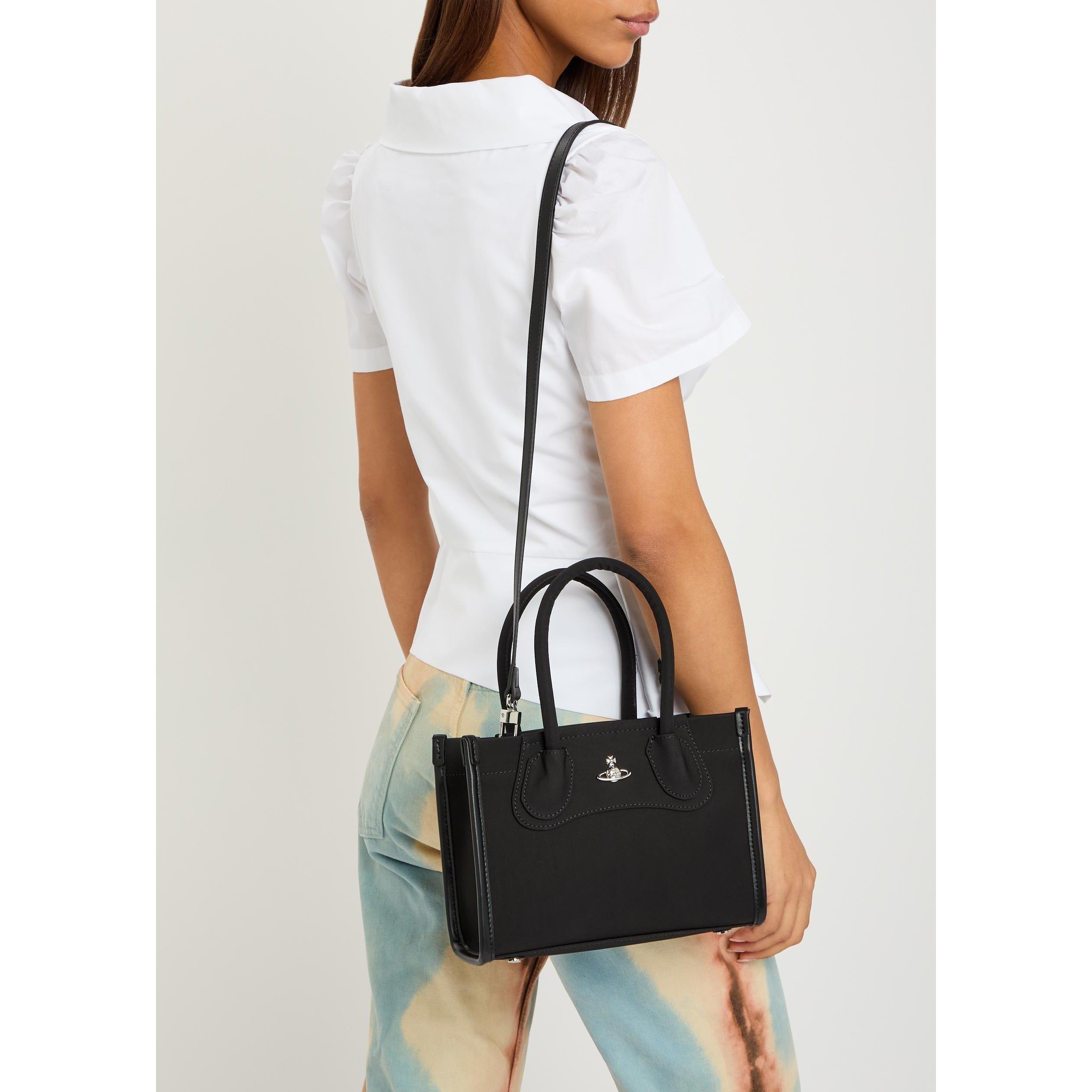 BLACK - Vivienne Westwood - TROY SMALL TOTE CROSSBODY NYLO - 6
