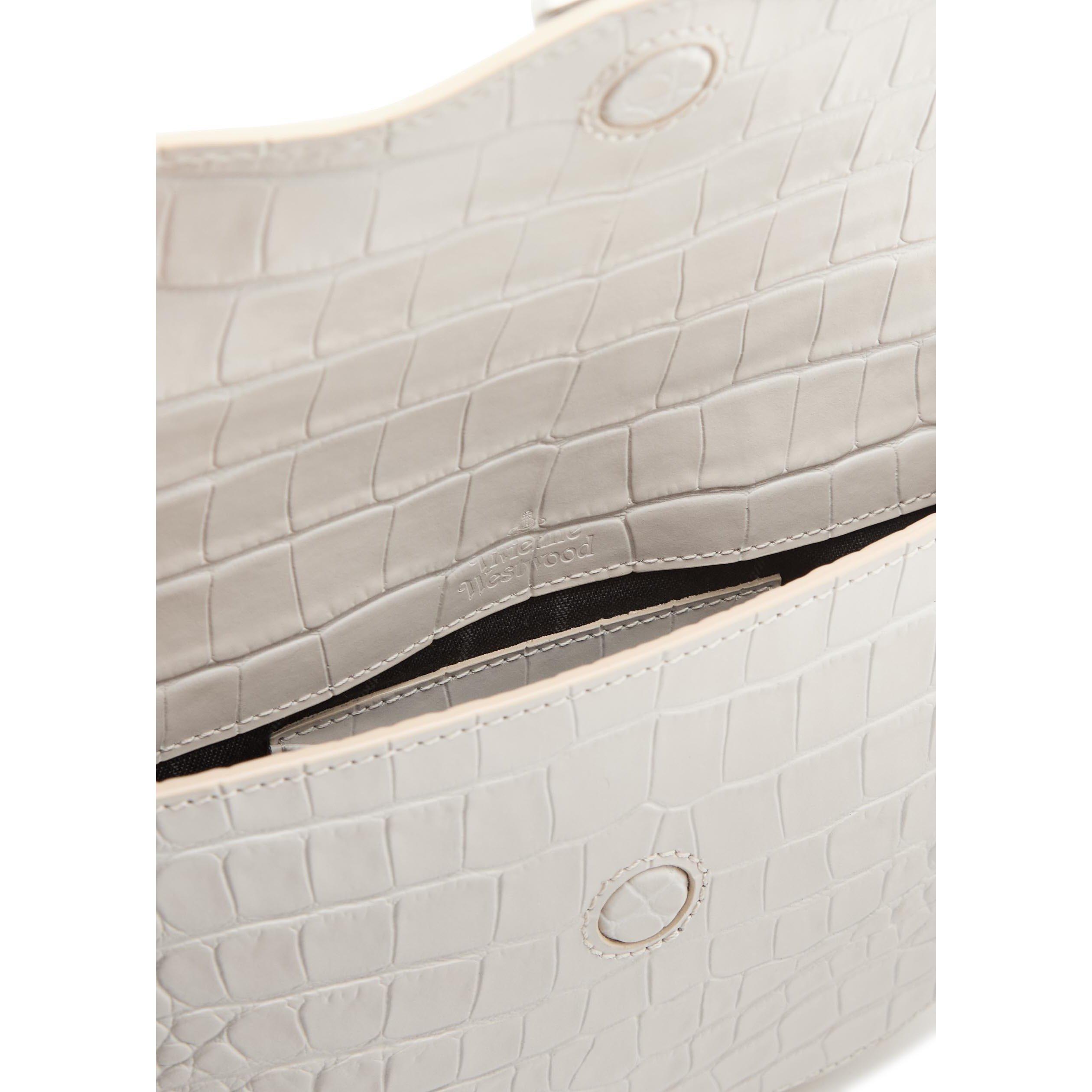 WHITE - Vivienne Westwood - Women's Hunter Flap Leather Crossbody Bag - 5