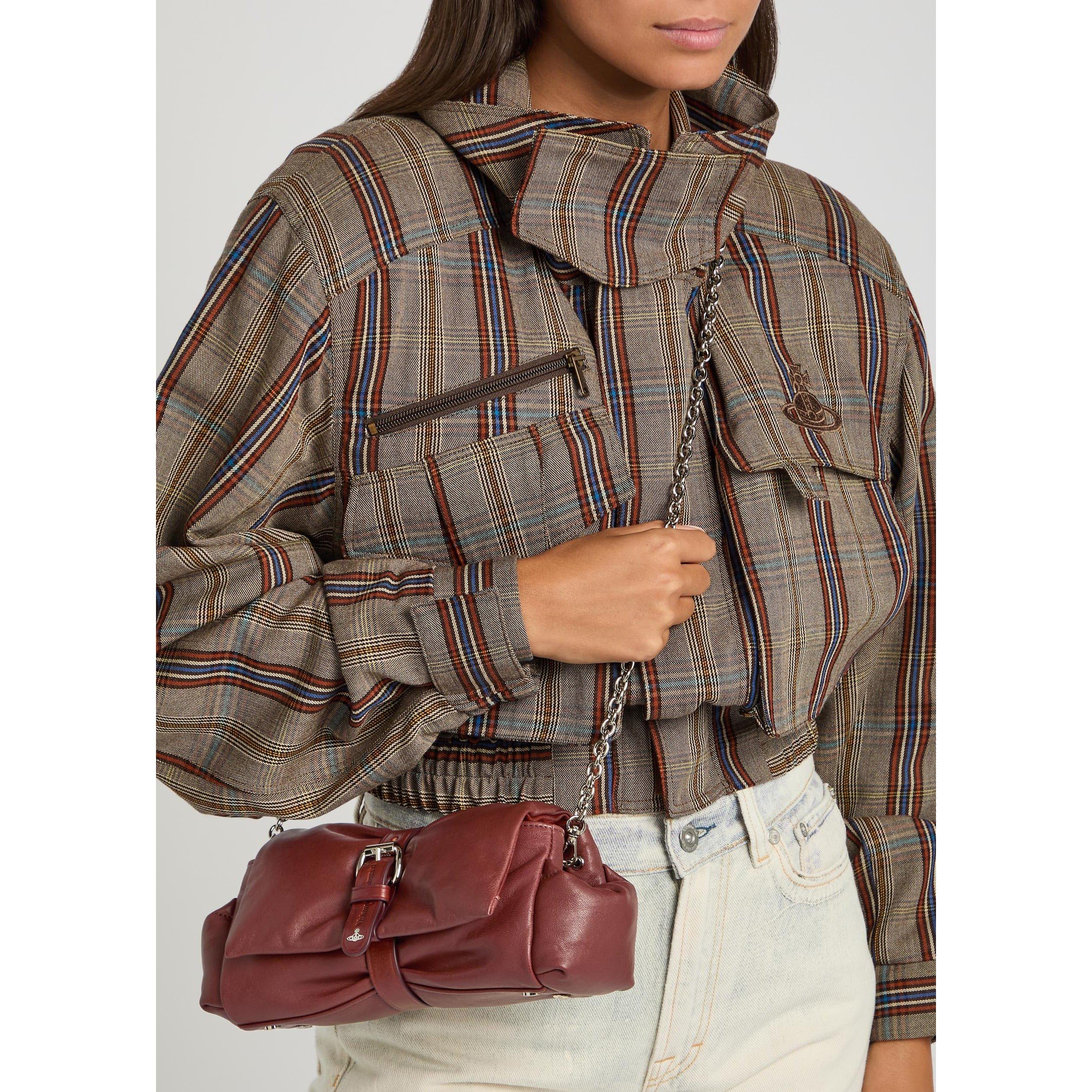 BROWN - Vivienne Westwood - Women's Hazel Treasure Leather Clutch Bag - 3