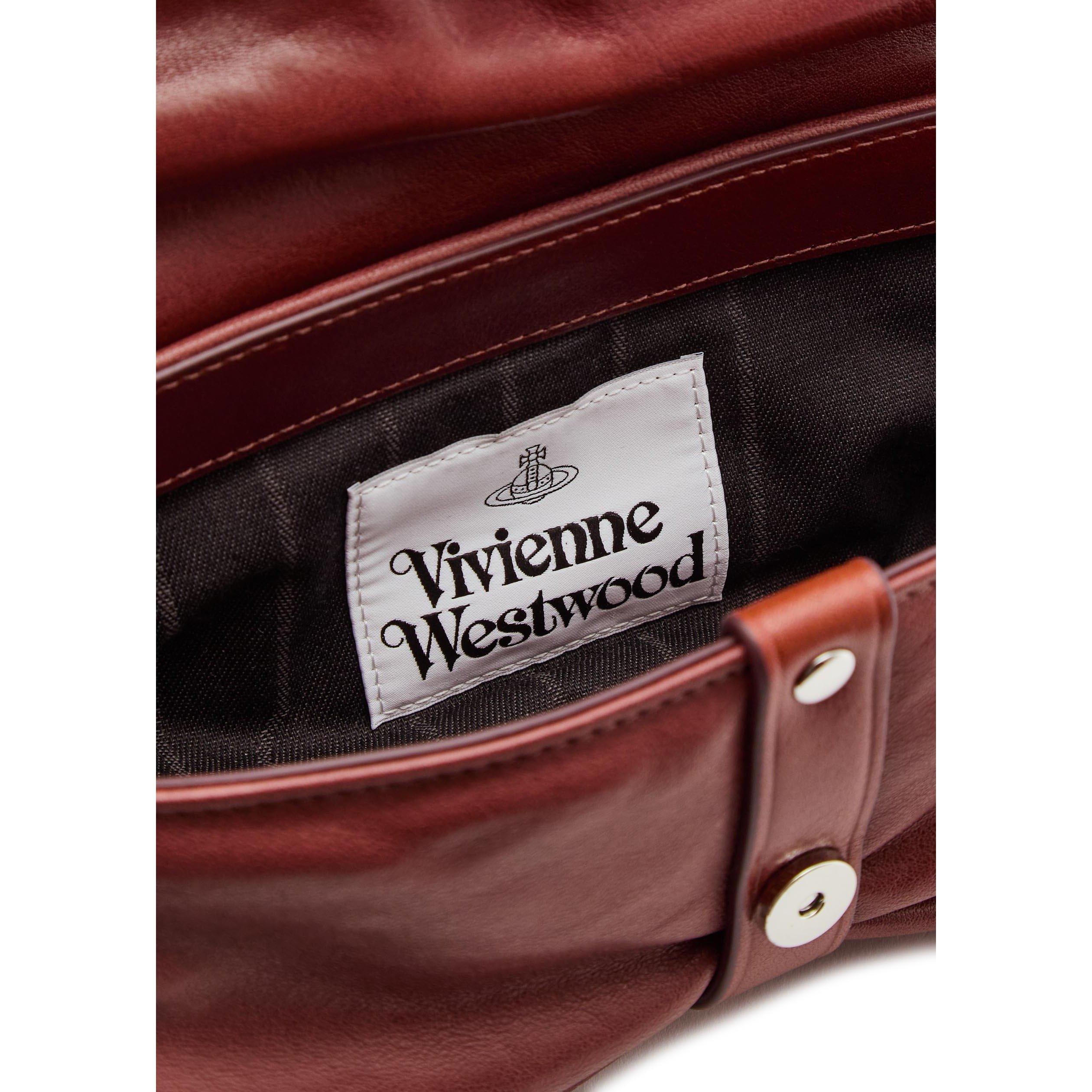 BROWN - Vivienne Westwood - Women's Hazel Treasure Leather Clutch Bag - 5