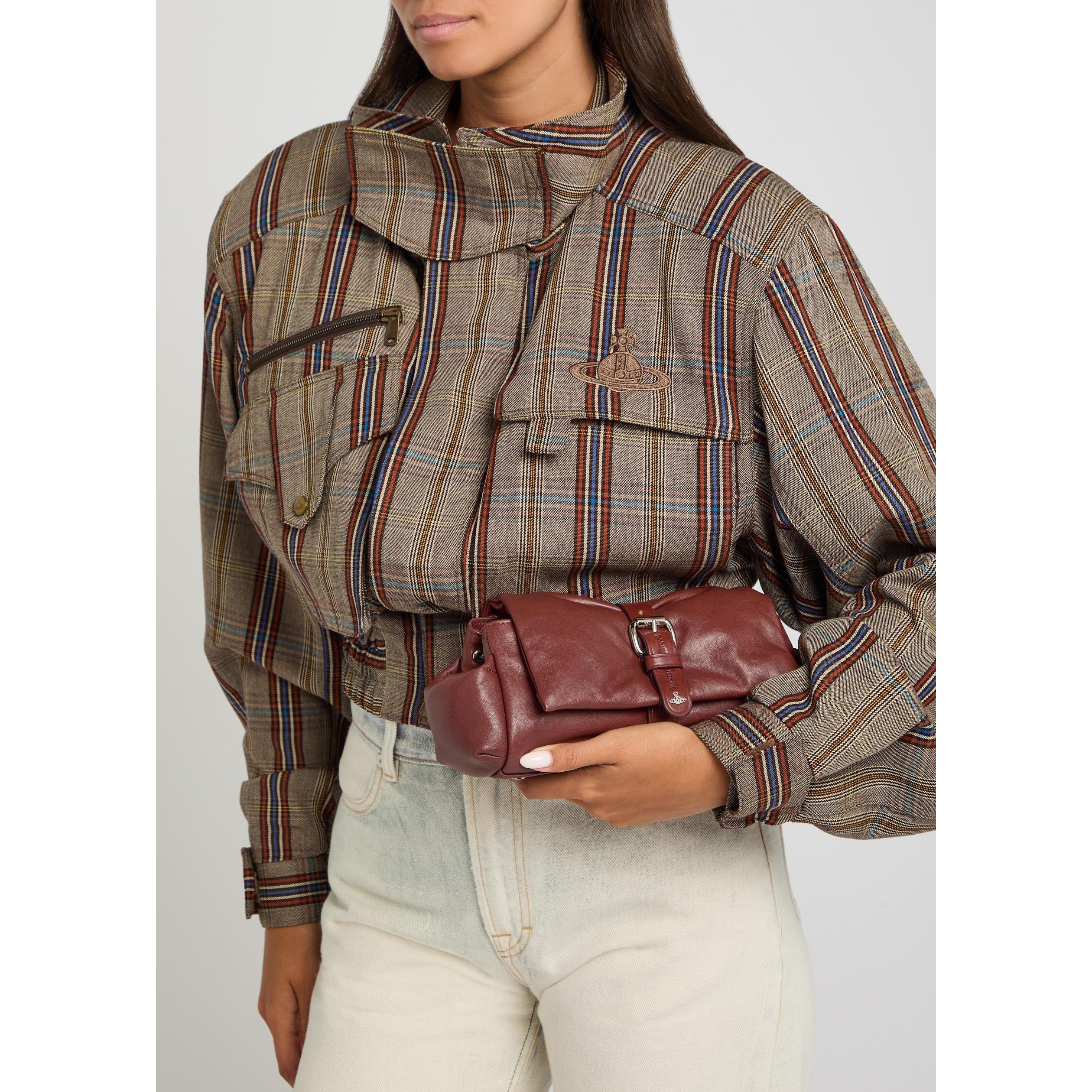 BROWN - Vivienne Westwood - Women's Hazel Treasure Leather Clutch Bag - 6