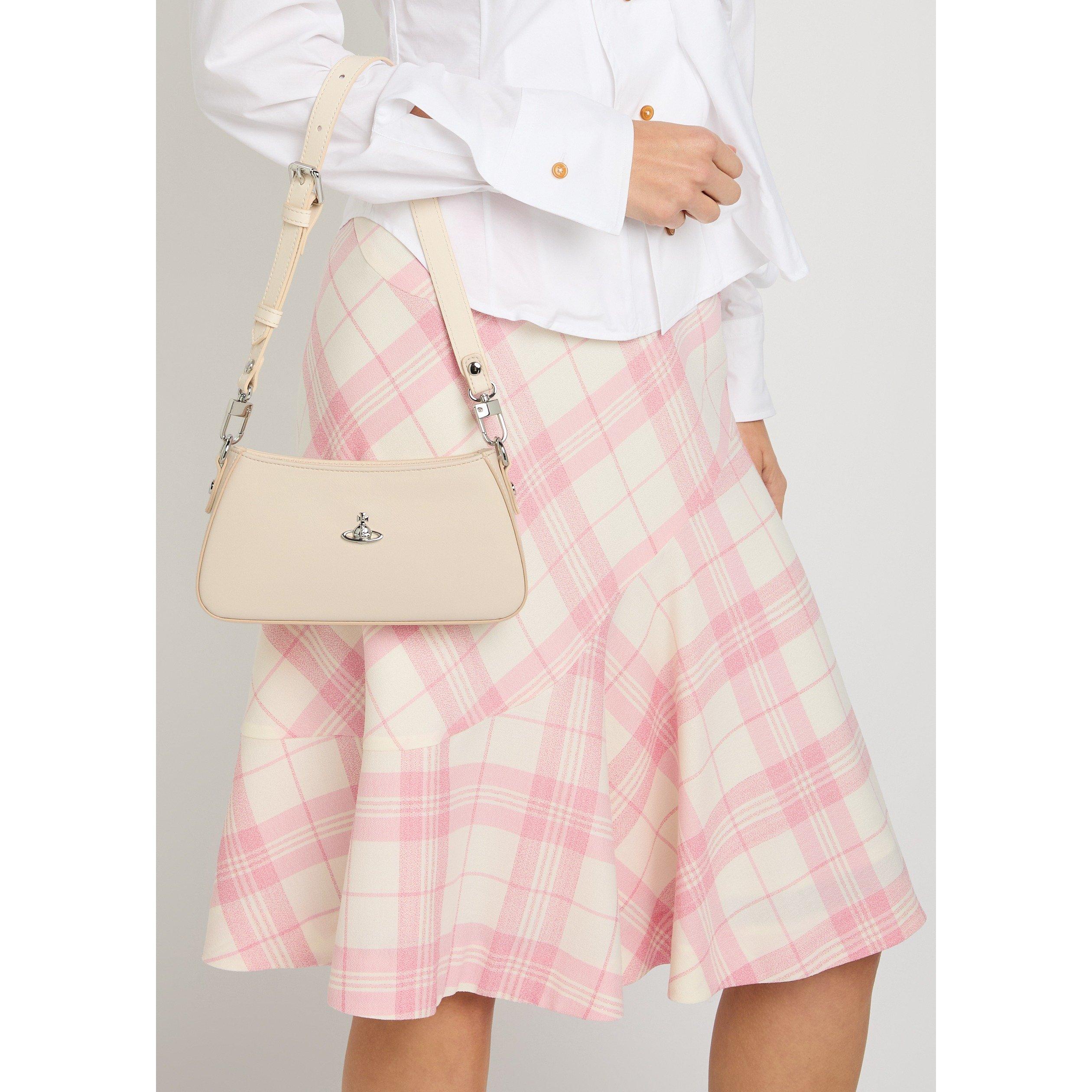 WHITE - Vivienne Westwood - Women's Tasha Embossed Leather Shoulder Bag - 3