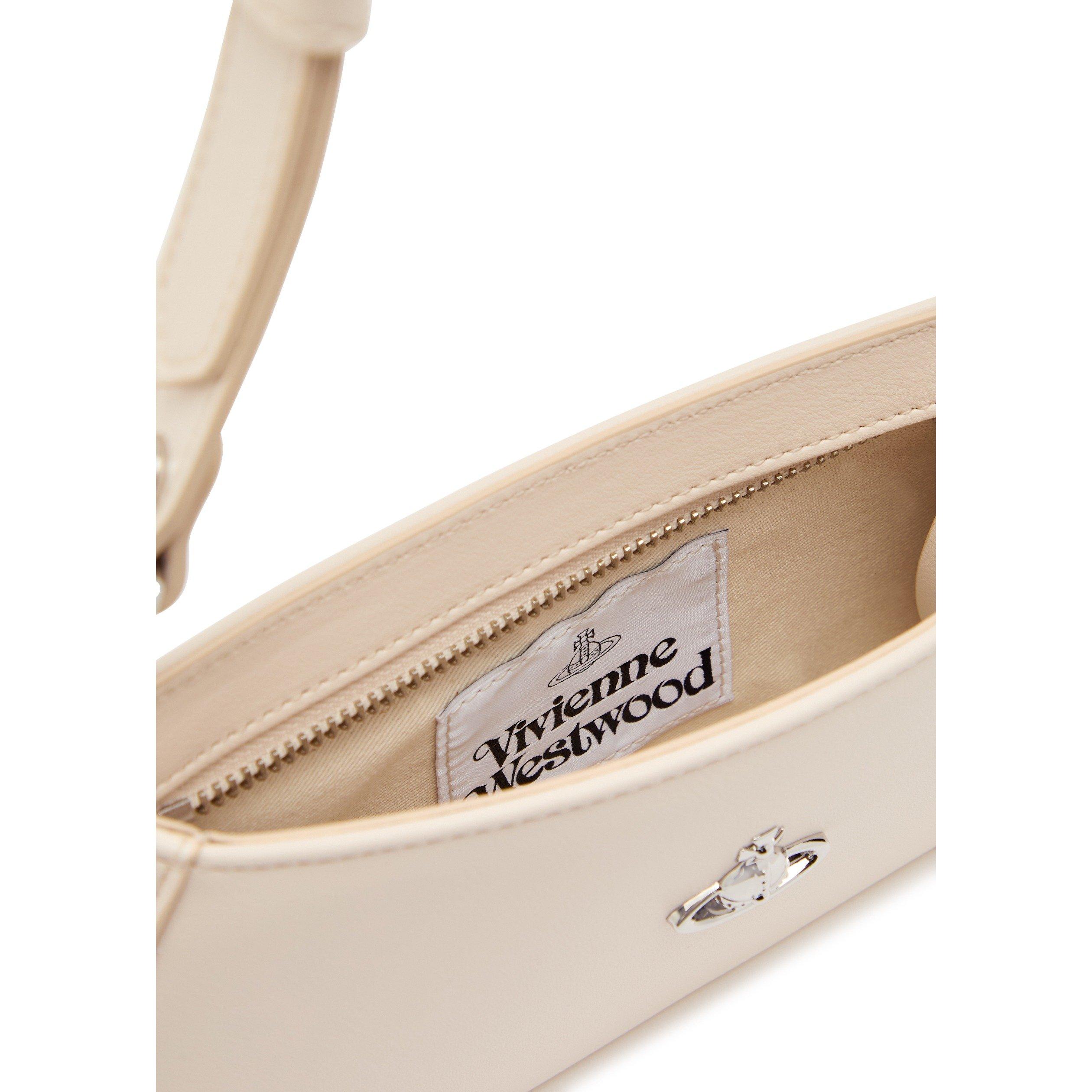 WHITE - Vivienne Westwood - Women's Tasha Embossed Leather Shoulder Bag - 5