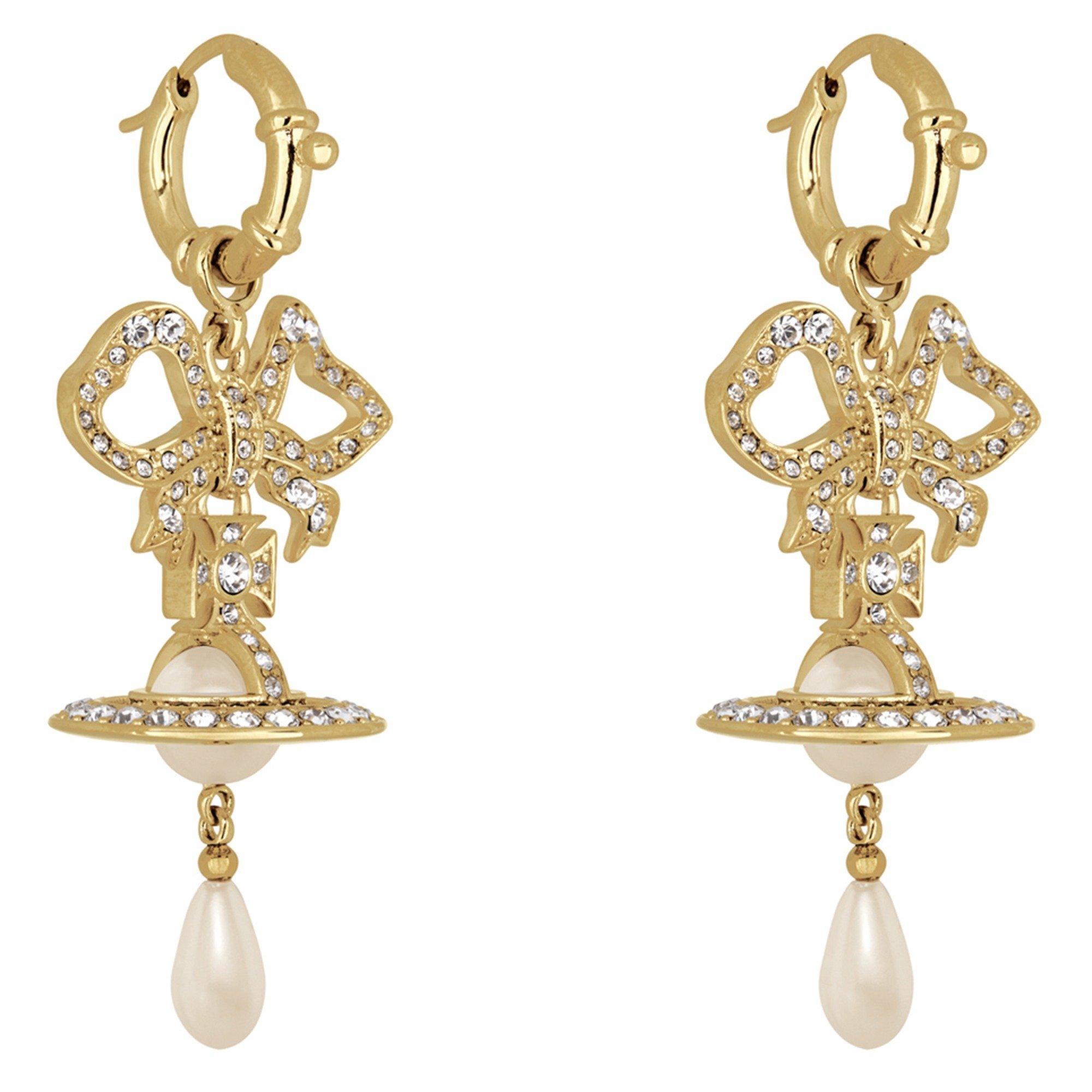 GOLD - Vivienne Westwood - Women's Rigoberta Pearl Drop Earrings - 3