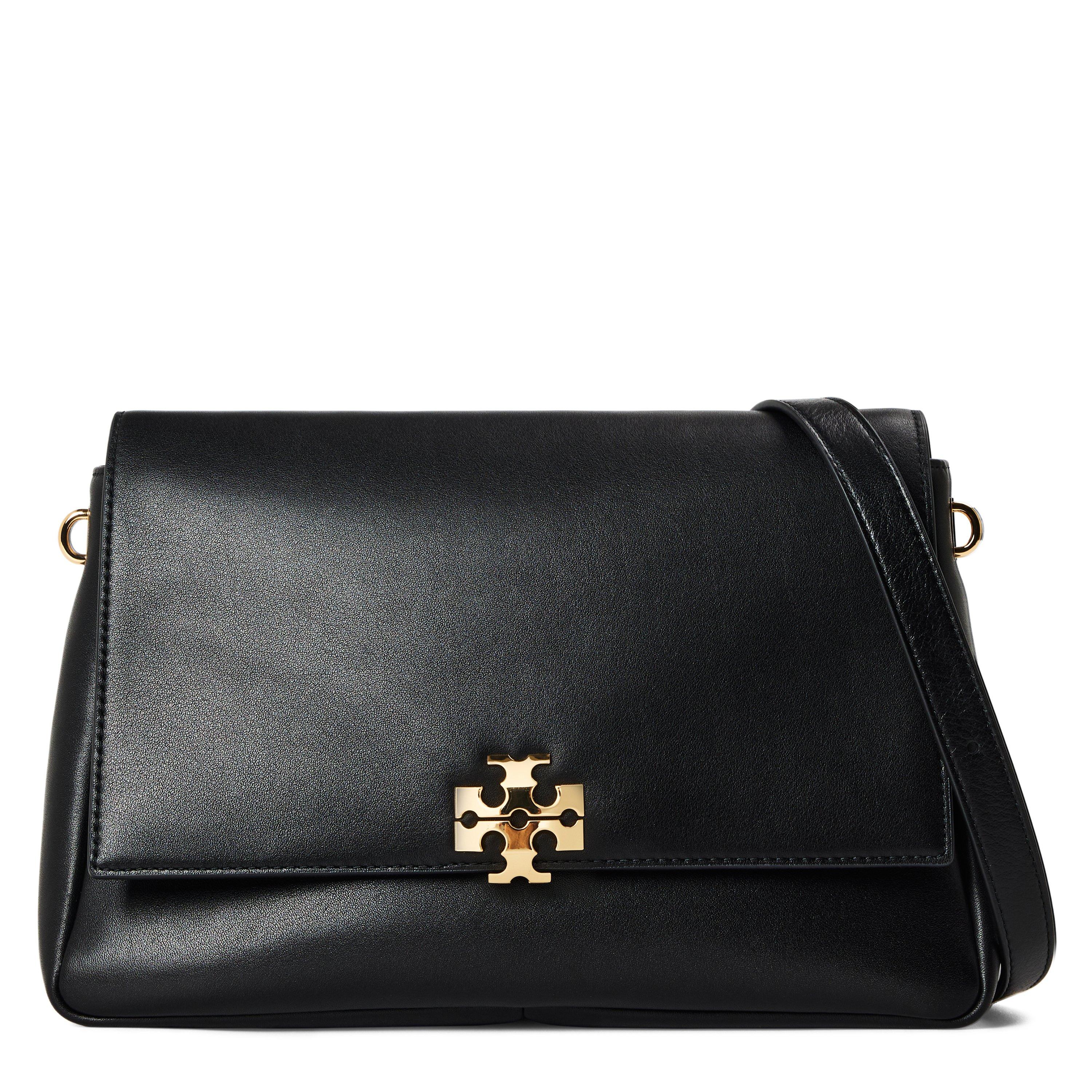 BLACK - Tory Burch - Women's Charlie Leather Shoulder Bag - 1