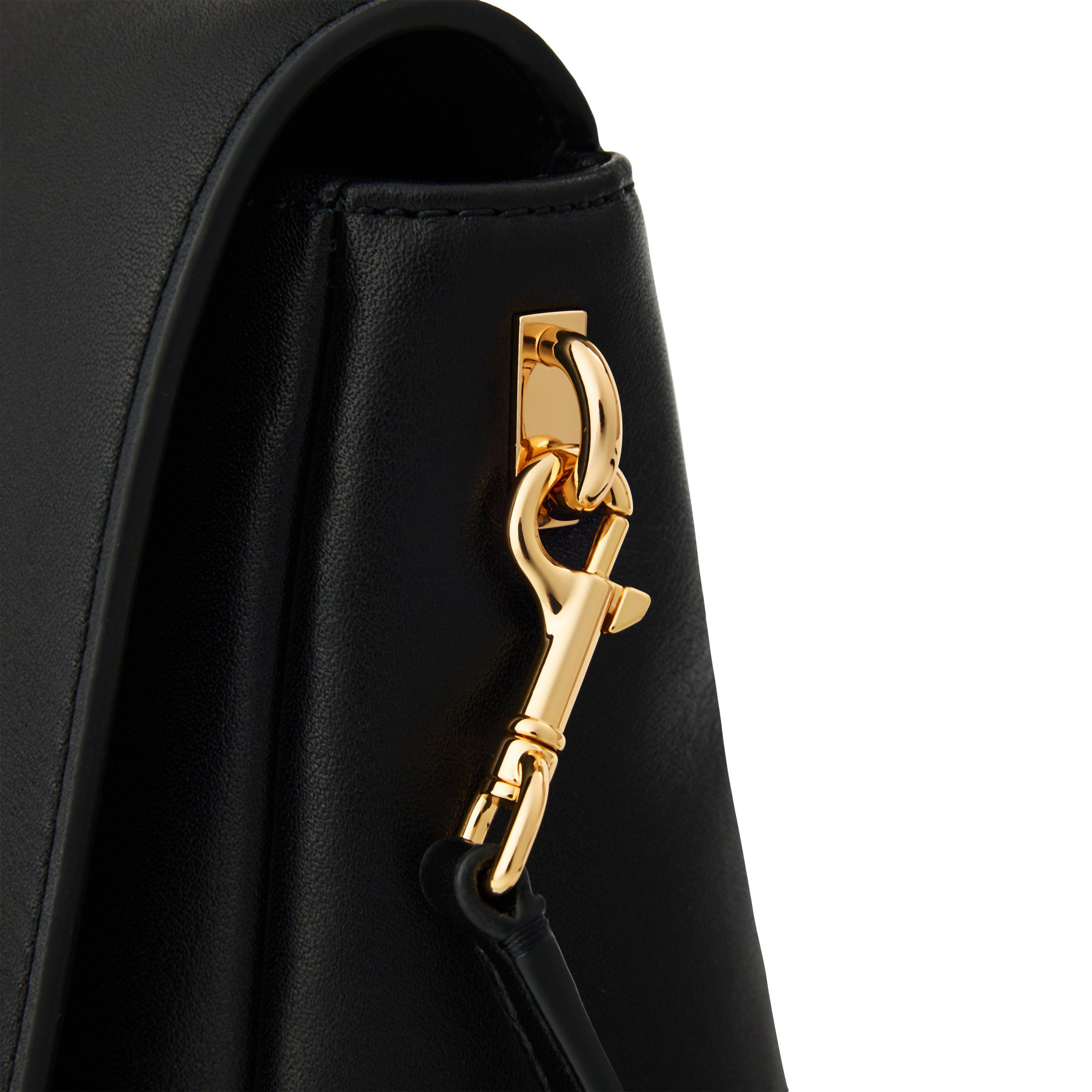 BLACK - Tory Burch - Women's Charlie Leather Shoulder Bag - 3