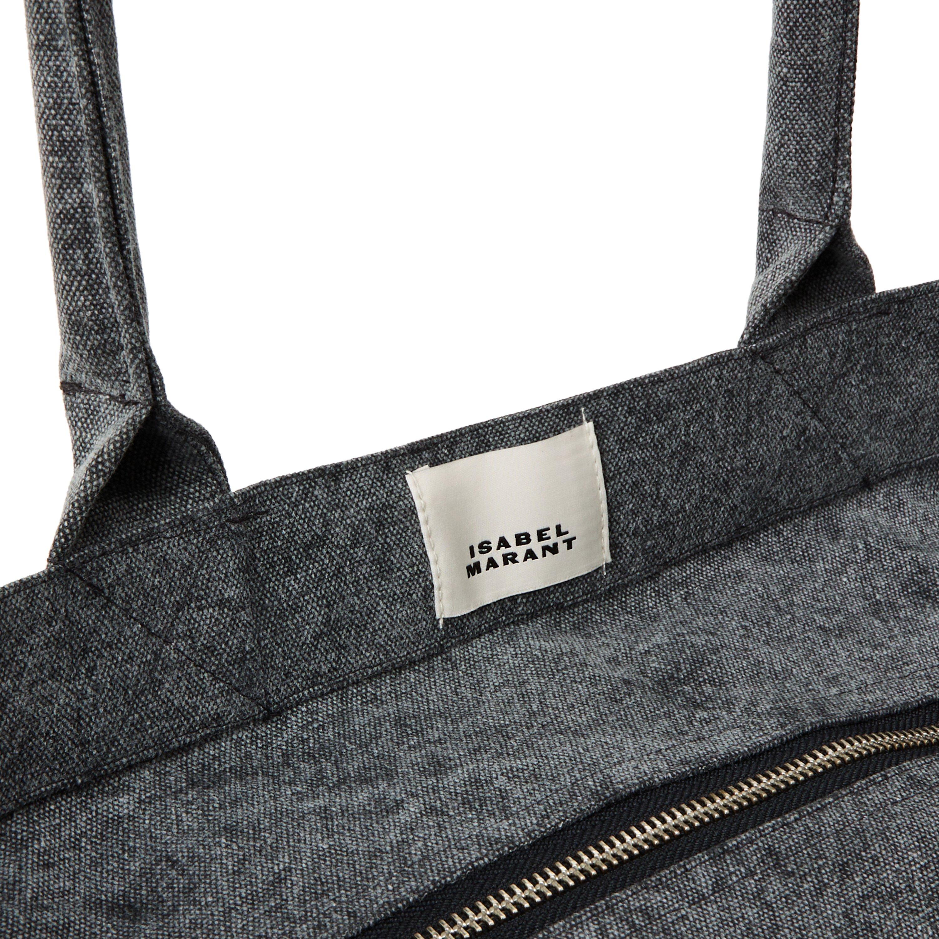 BLACK - Isabel Marant - YENKY ZIPPED WASHED TOTE - 4