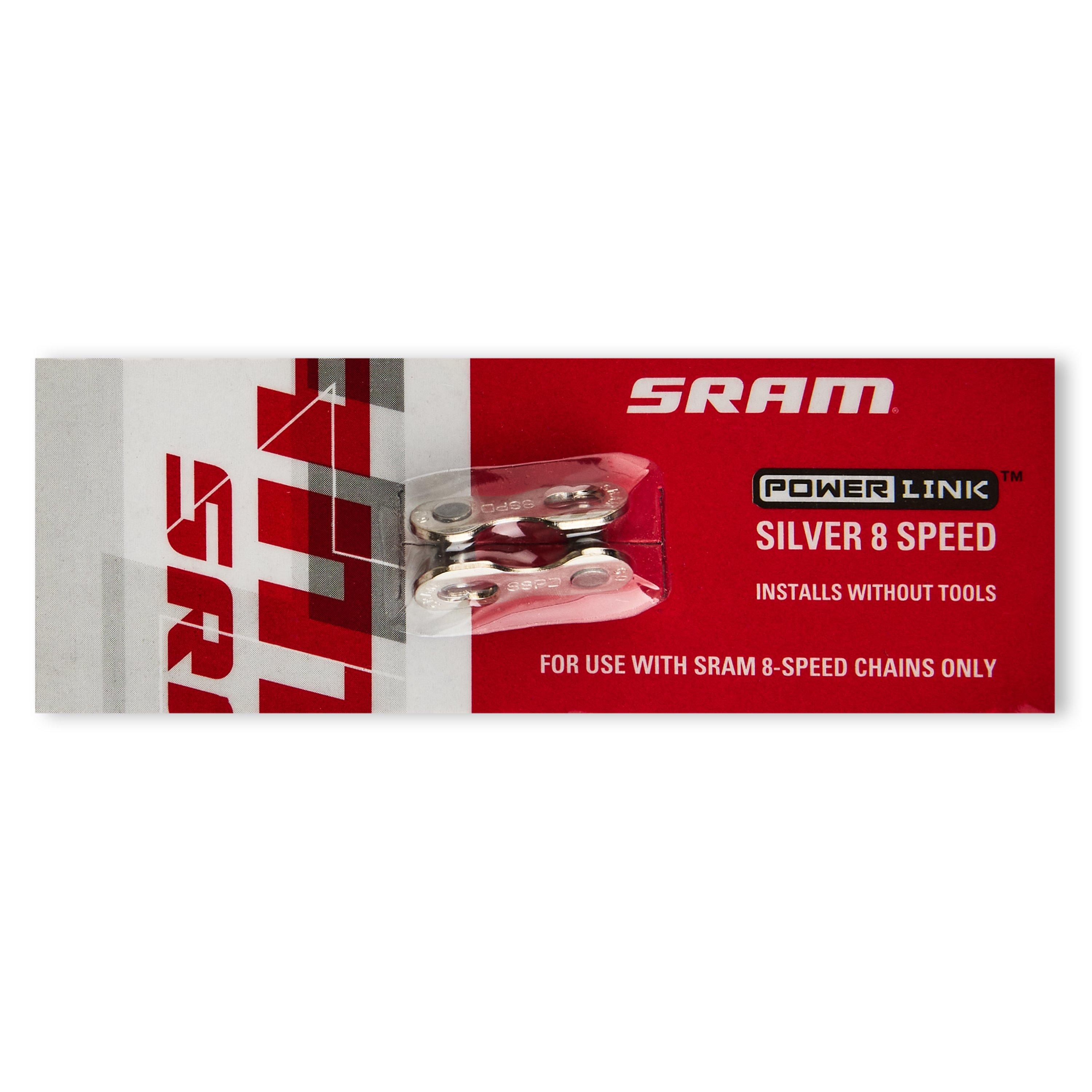 Silver - SRAM - Powerlink Silver Chain Connector - 8 Speed