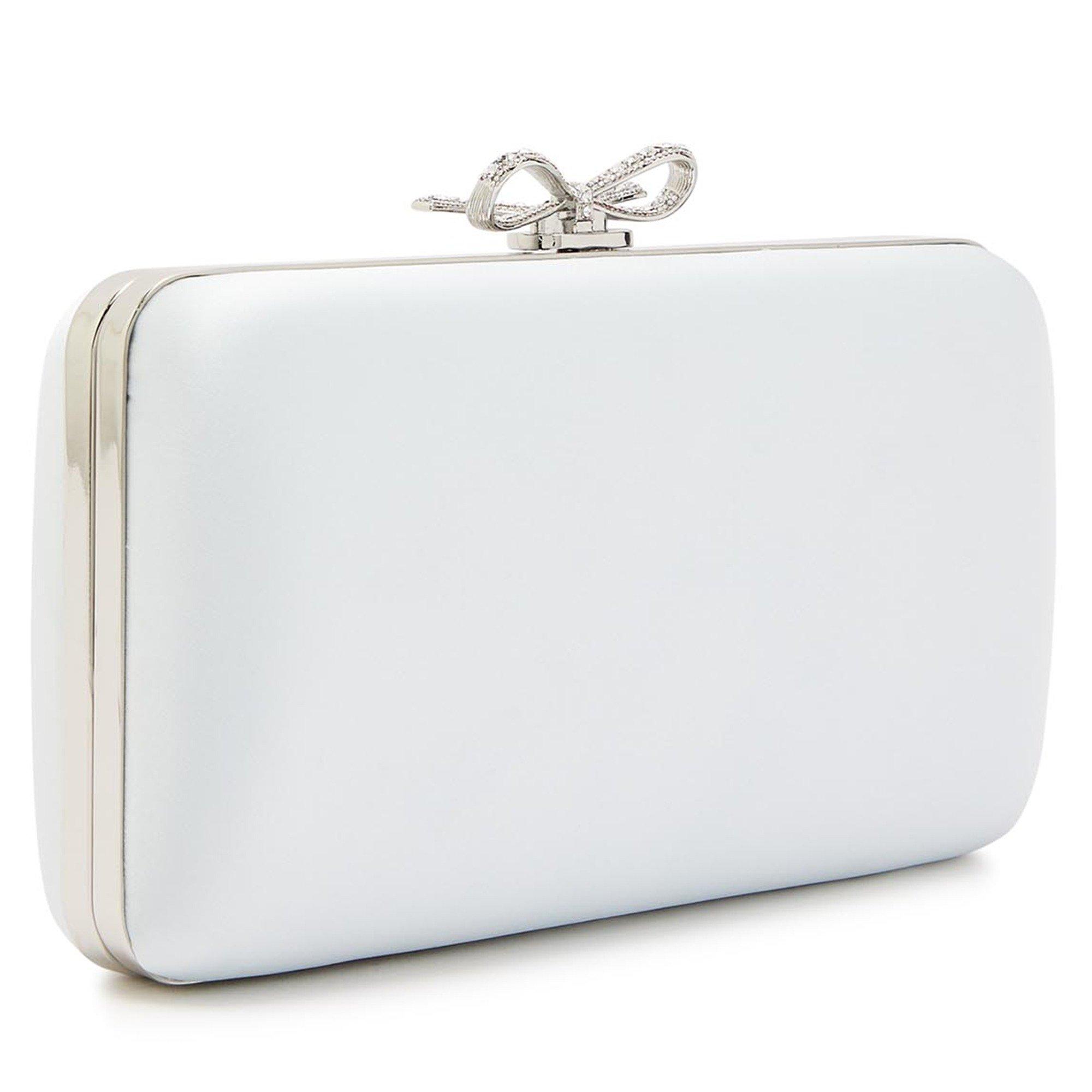 BLUE - Self Portrait - BLUE SATIN CLUTCH BAG - 2