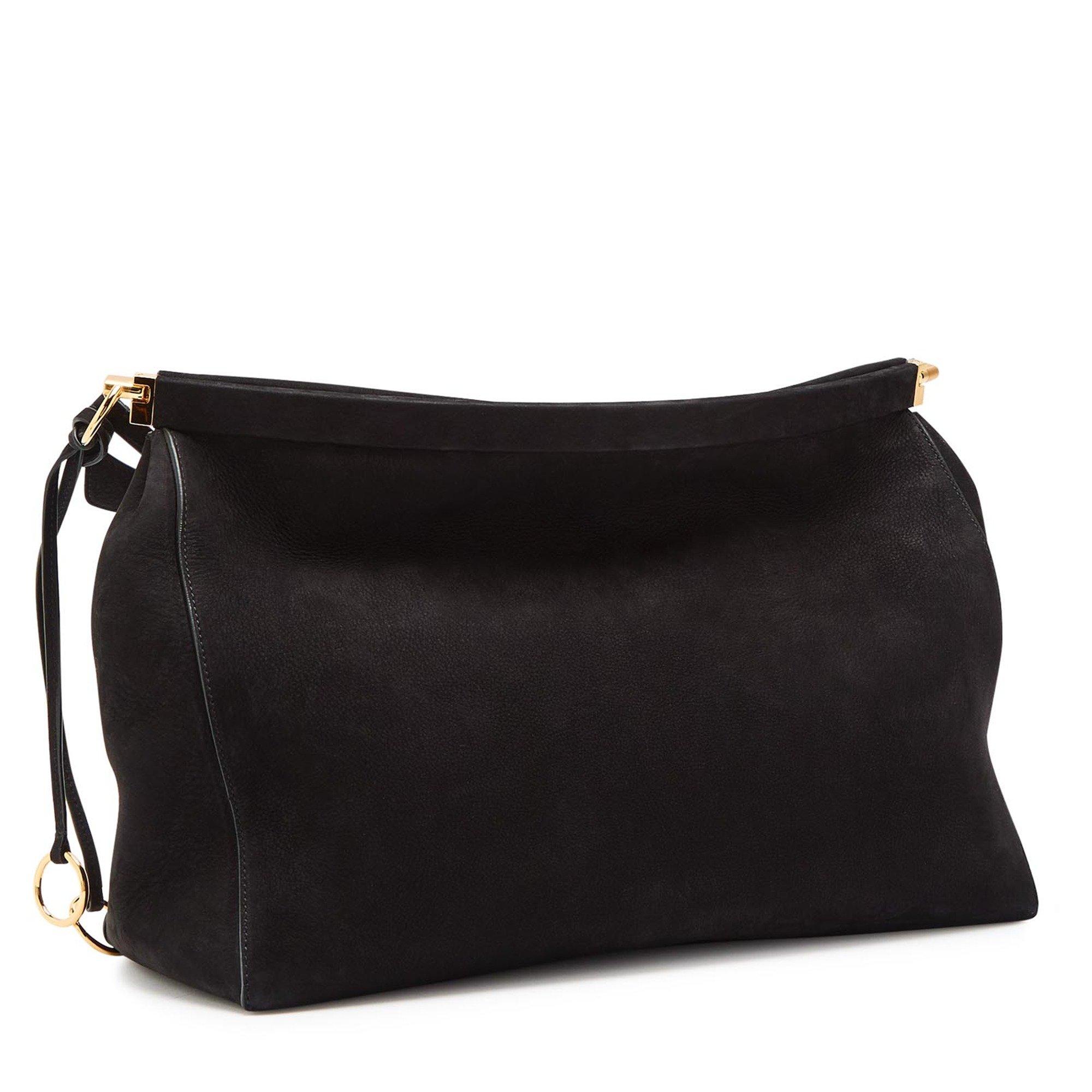 BLACK - Alaia - LE CLICK CLUTCH SUEDE - 2