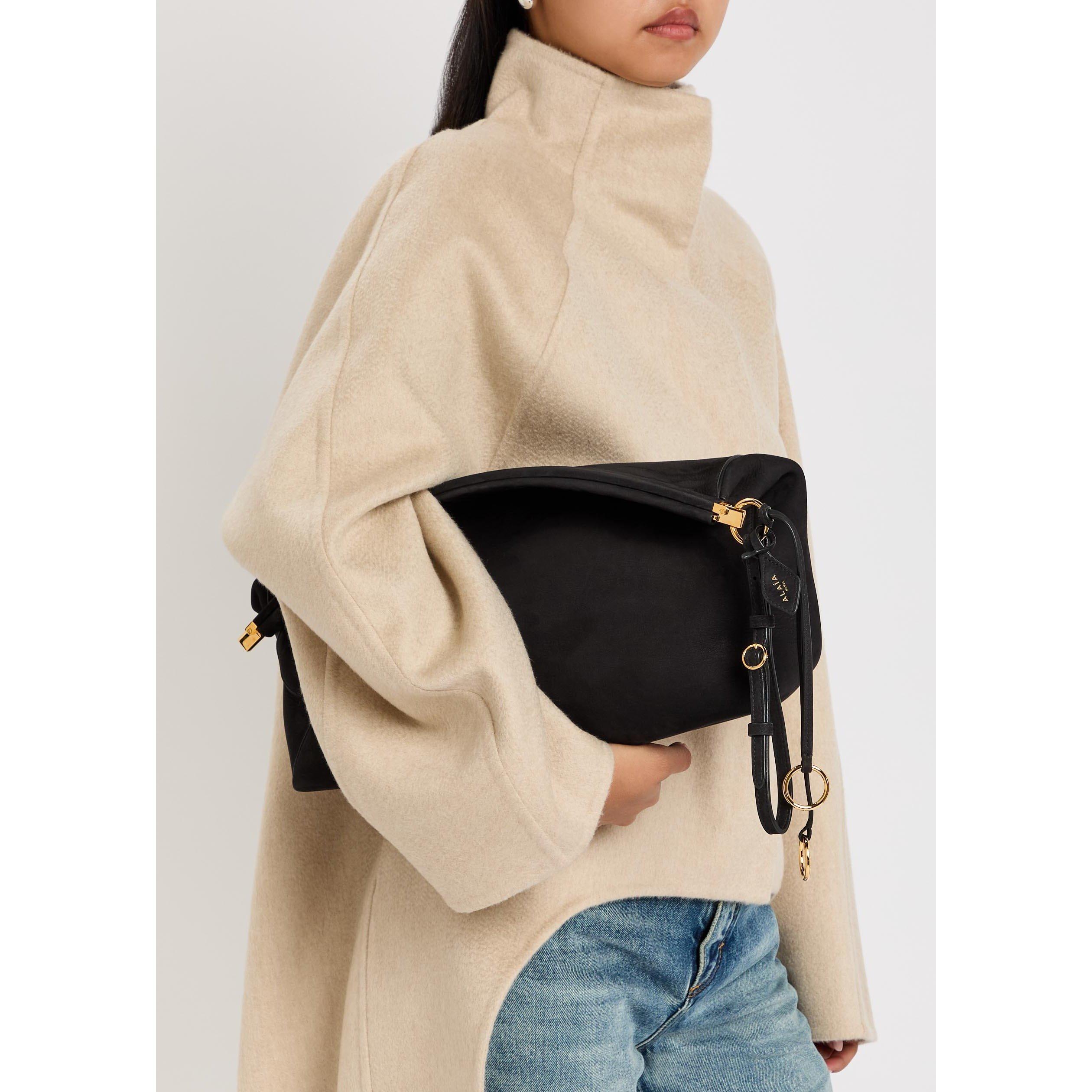 BLACK - Alaia - LE CLICK CLUTCH SUEDE - 6