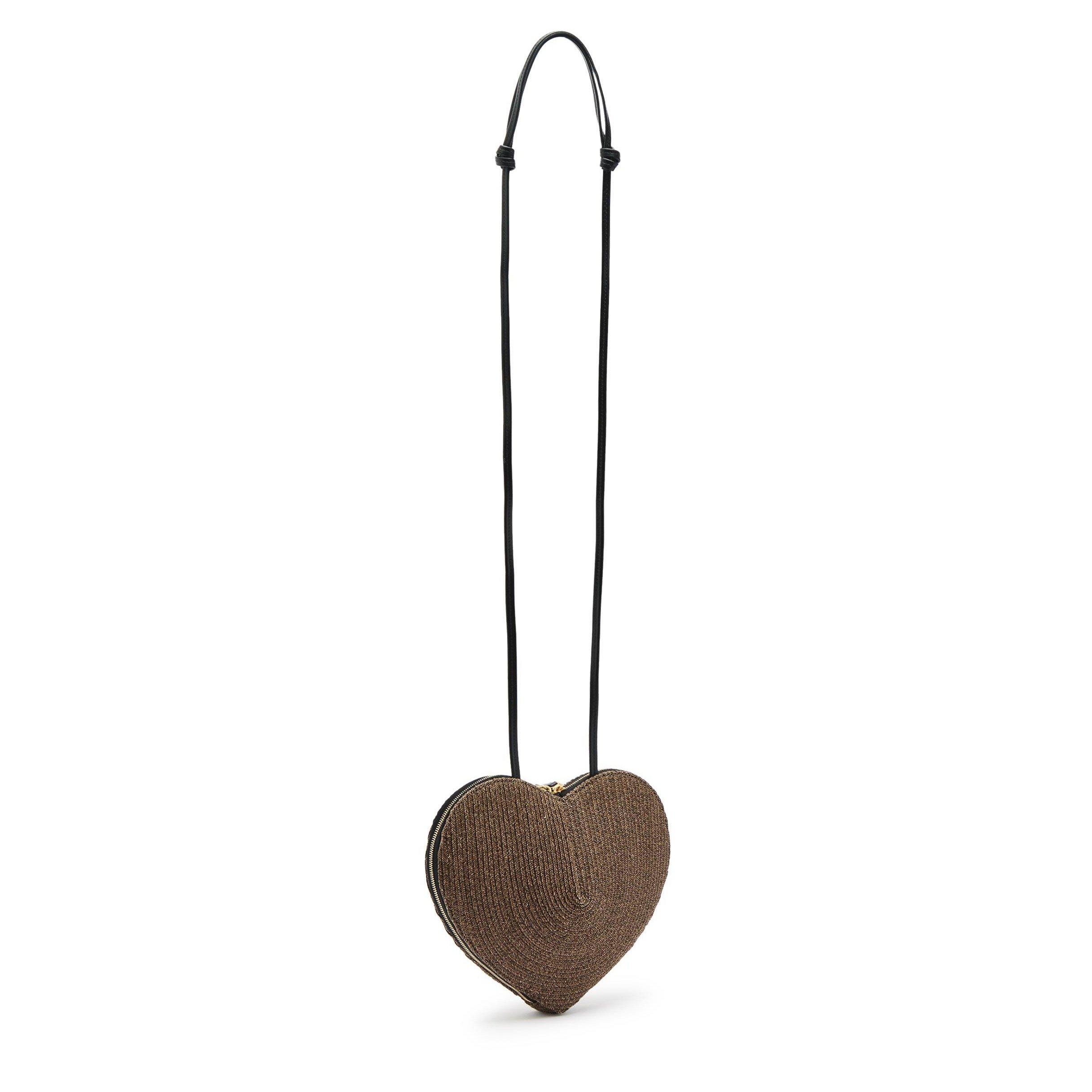 BROWN - Alaia - Women's Le Coeur Woven Cross Body Bag - 2