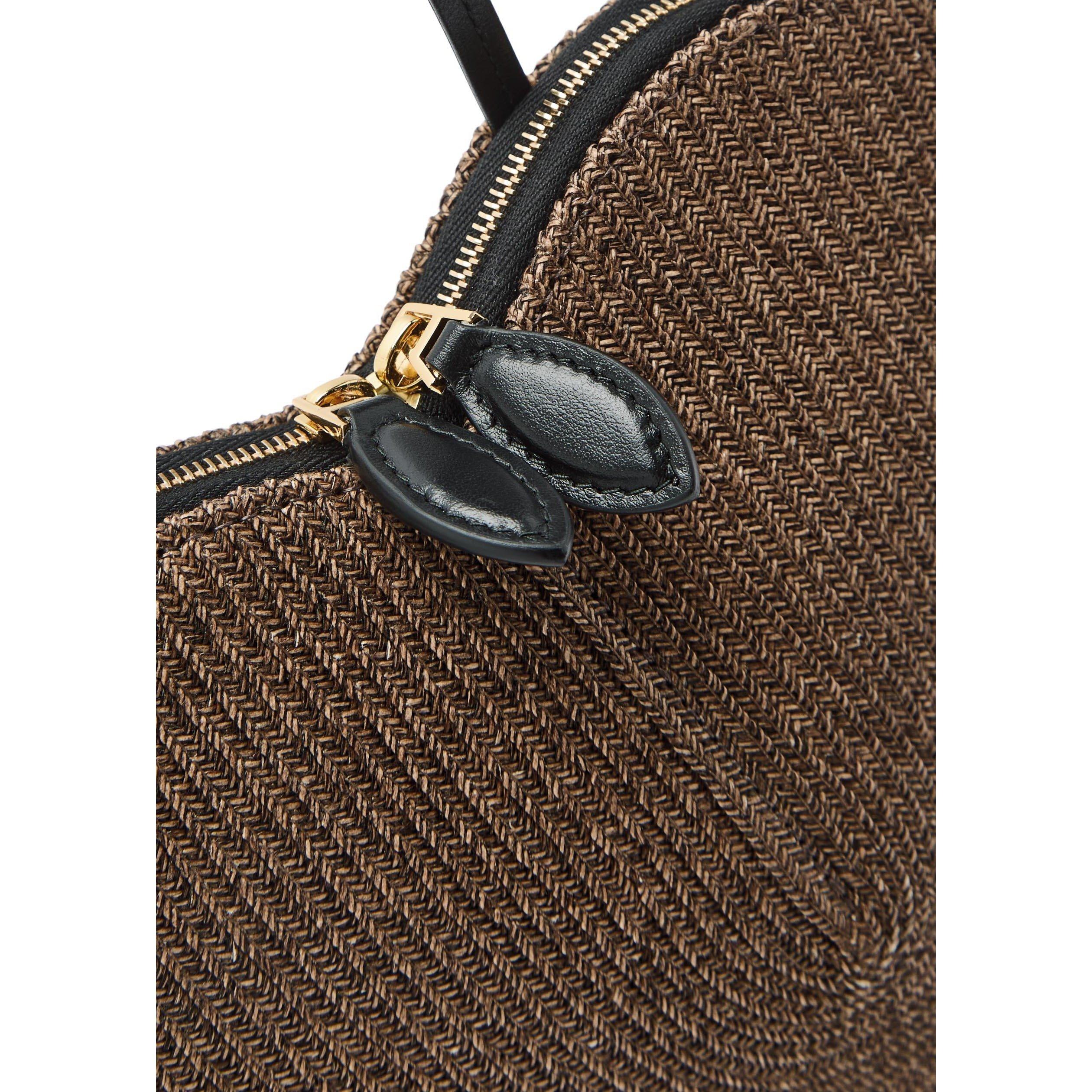 BROWN - Alaia - Women's Le Coeur Woven Cross Body Bag - 4