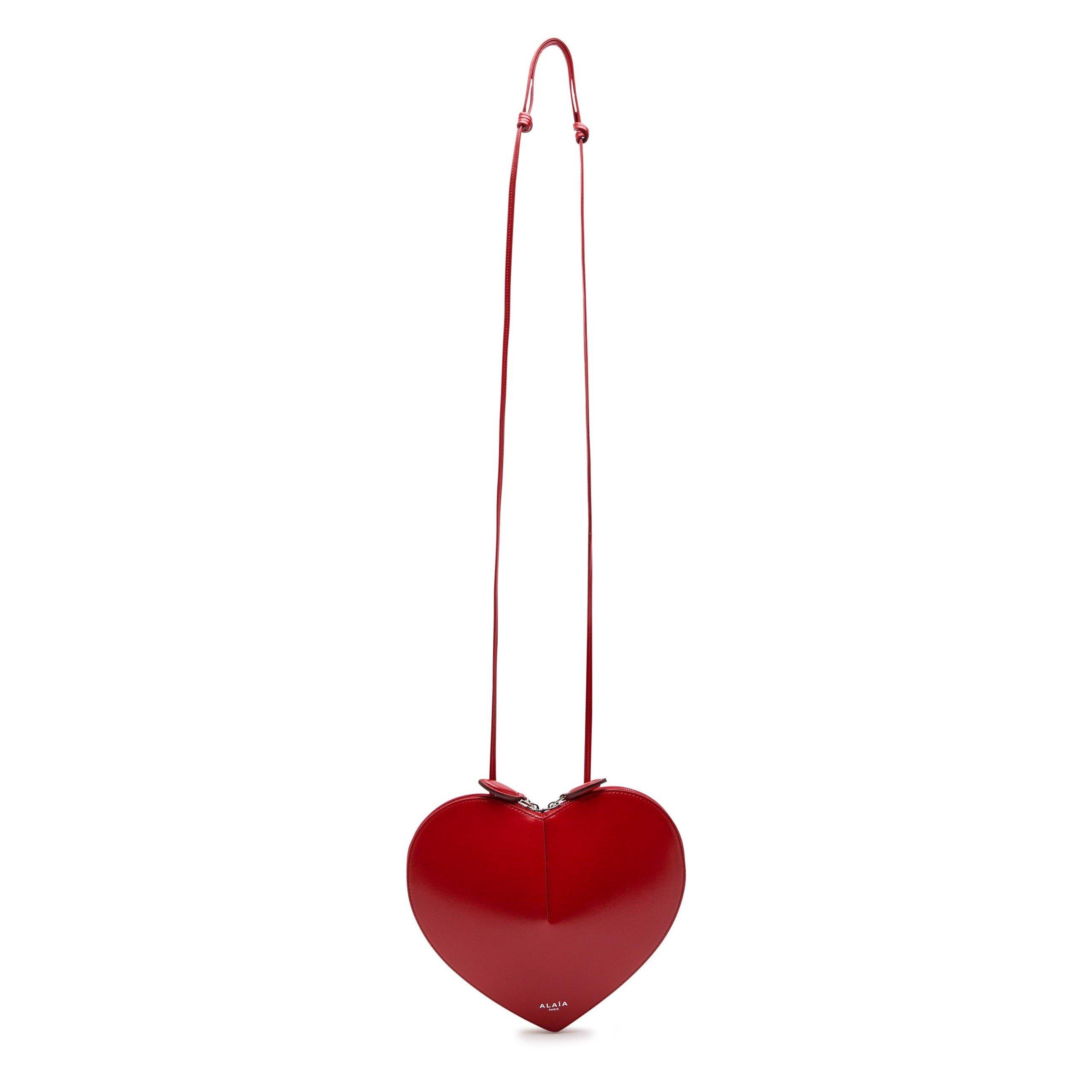 RED - Alaia - Women's Le Coeur Leather Cross Body Bag - 1