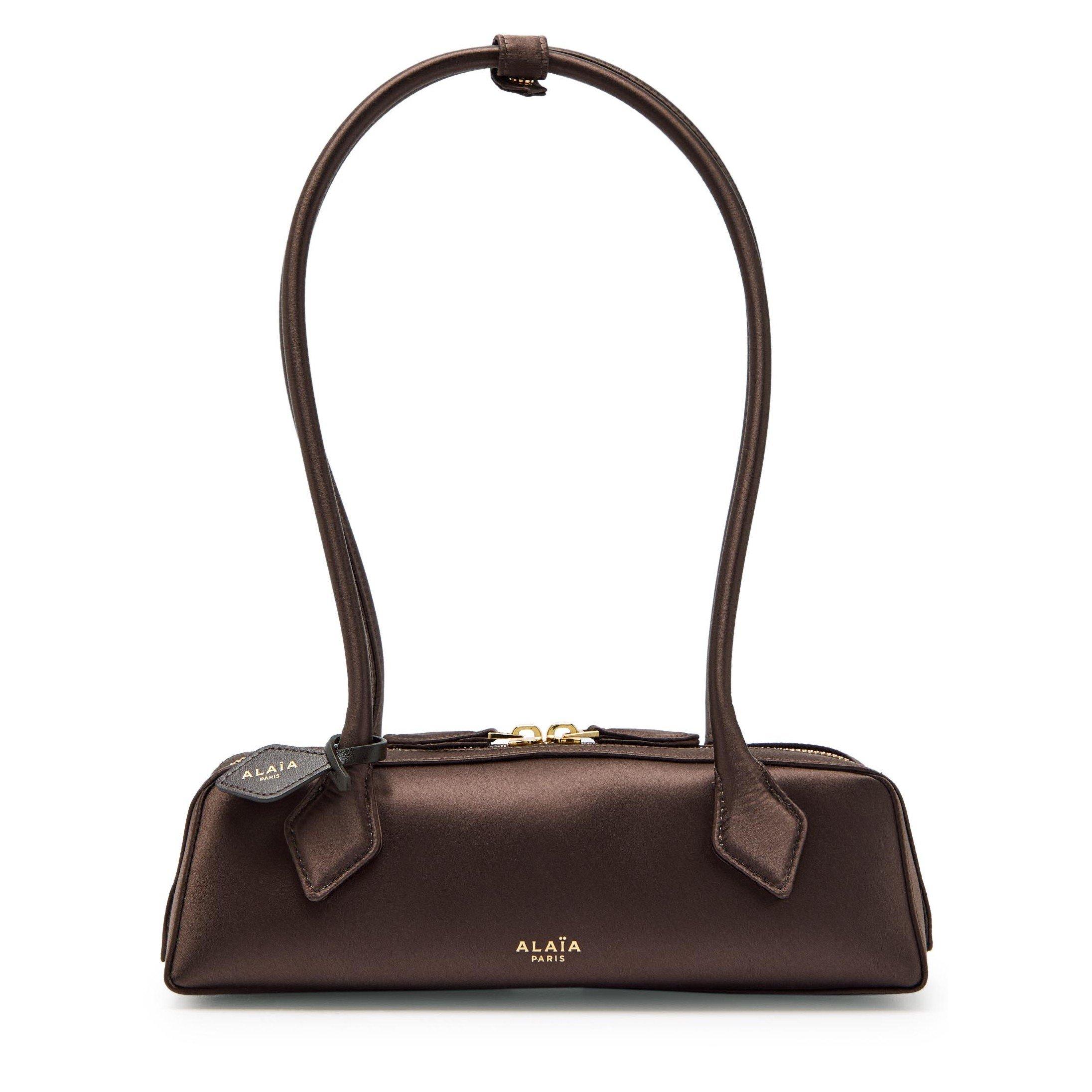 BROWN - Alaia - LE TECKEL SMALL SATIN - 1