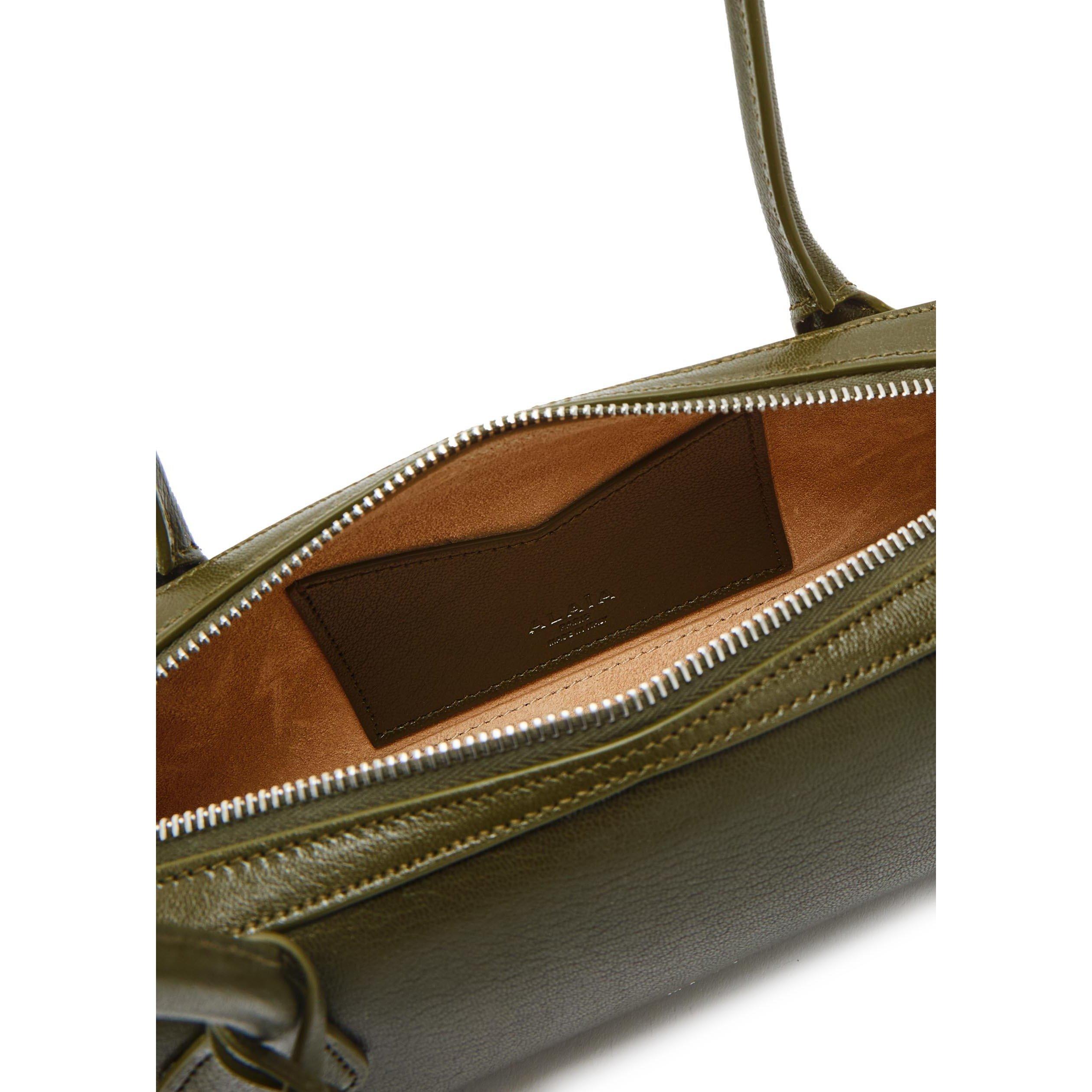 KHAKI - Alaia - Women's Le Teckel Small Leather Shoulder Bag 1.5 L - 5
