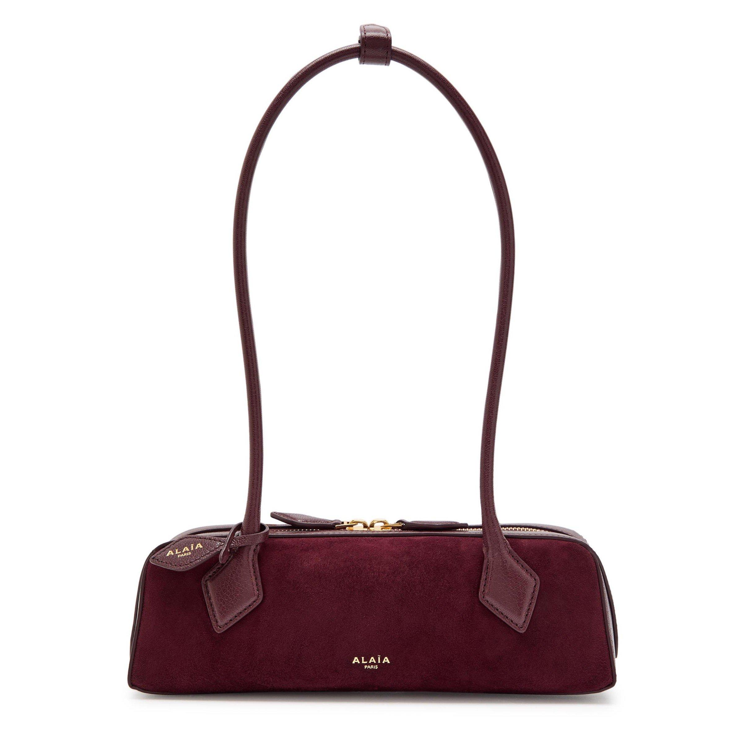 BURGUNDY - Alaia - TECKLE SMALL SUEDE