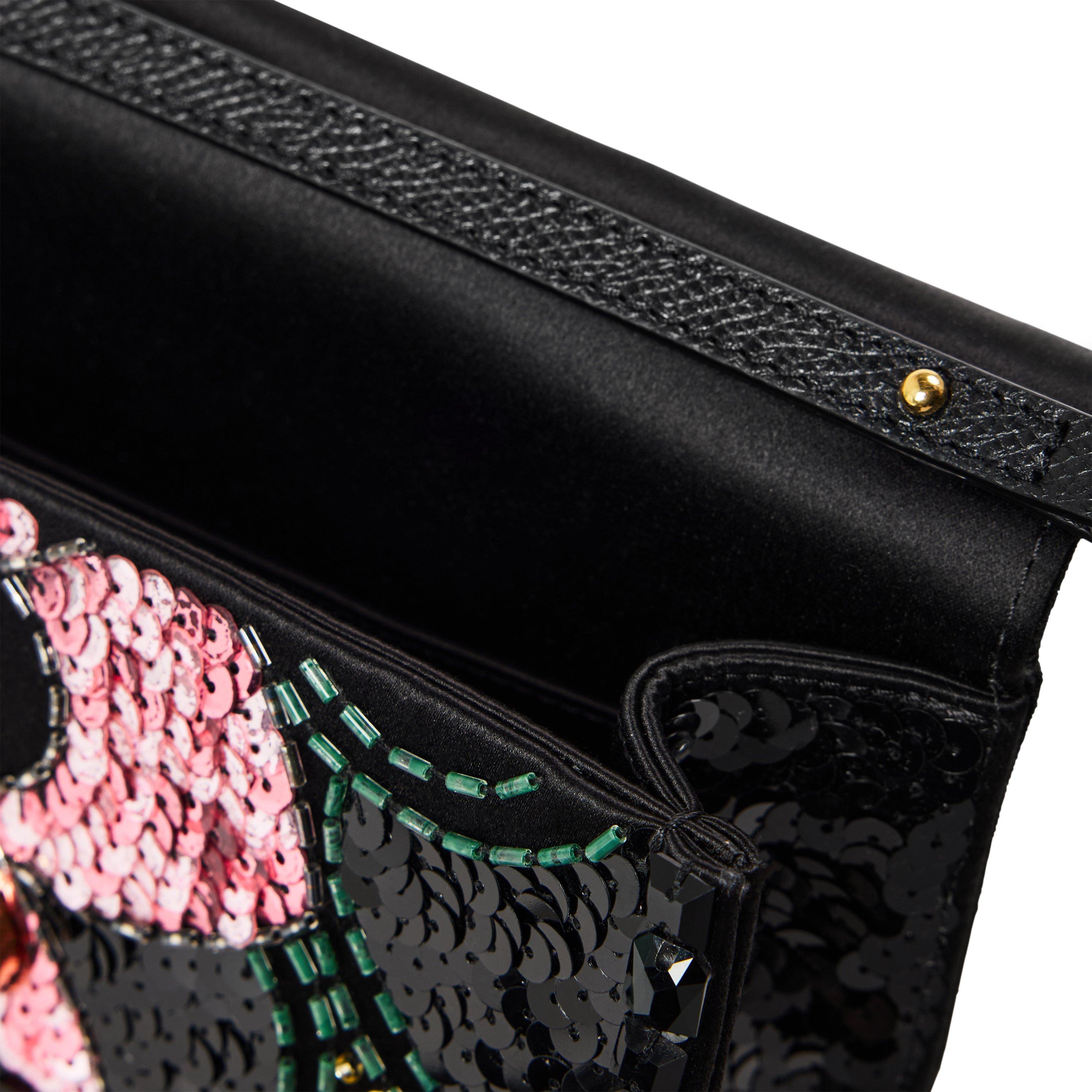 MULTICOLOURED - Valentino - Women's Sequins Fleur Small Silk Shoulder Bag - 4