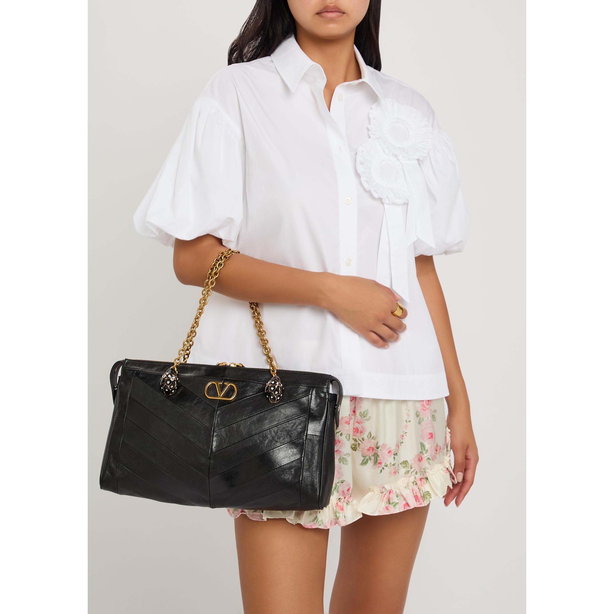BLACK - Valentino - PANTHEA MEDIUM SHOULDER BAG - 3