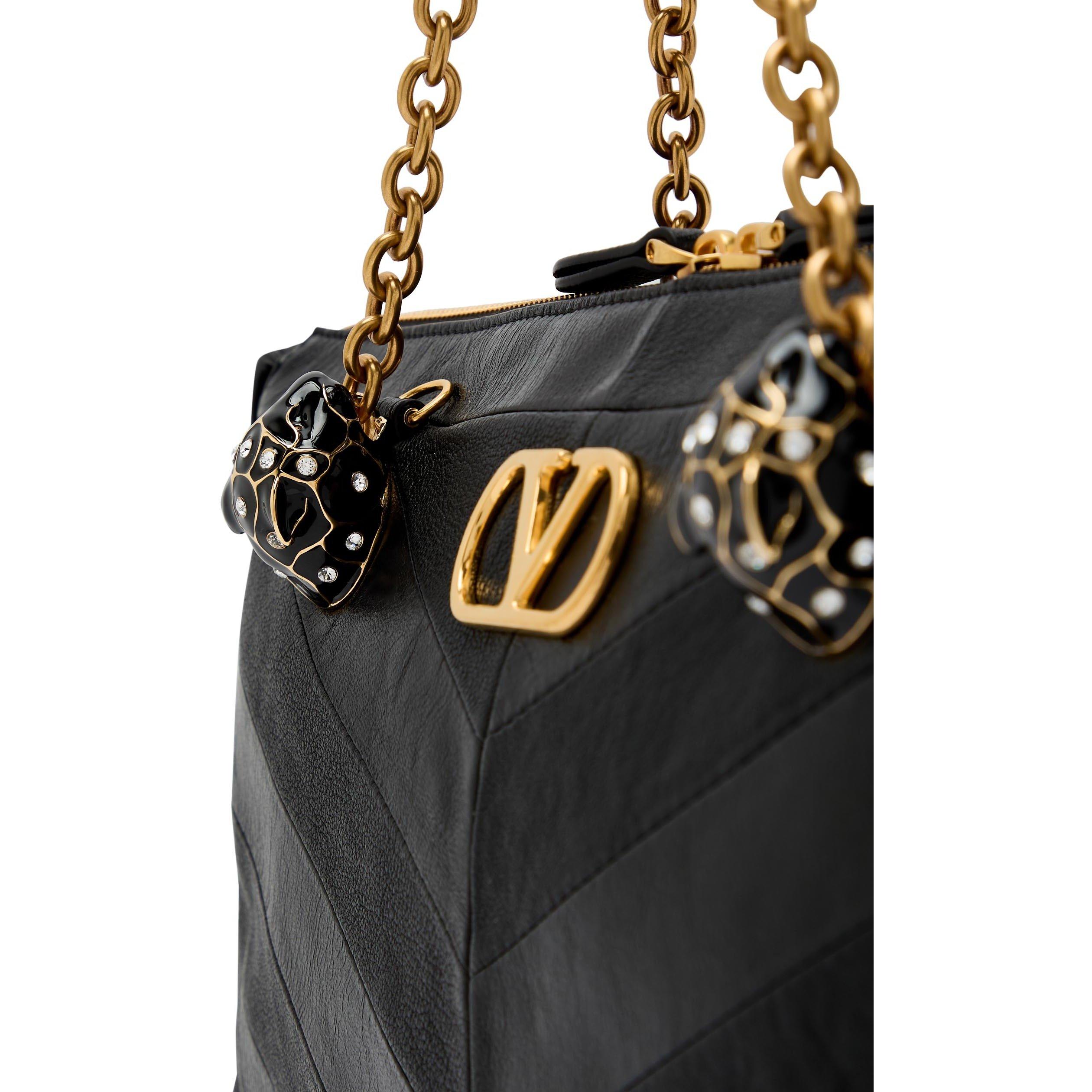 BLACK - Valentino - PANTHEA MEDIUM SHOULDER BAG - 4