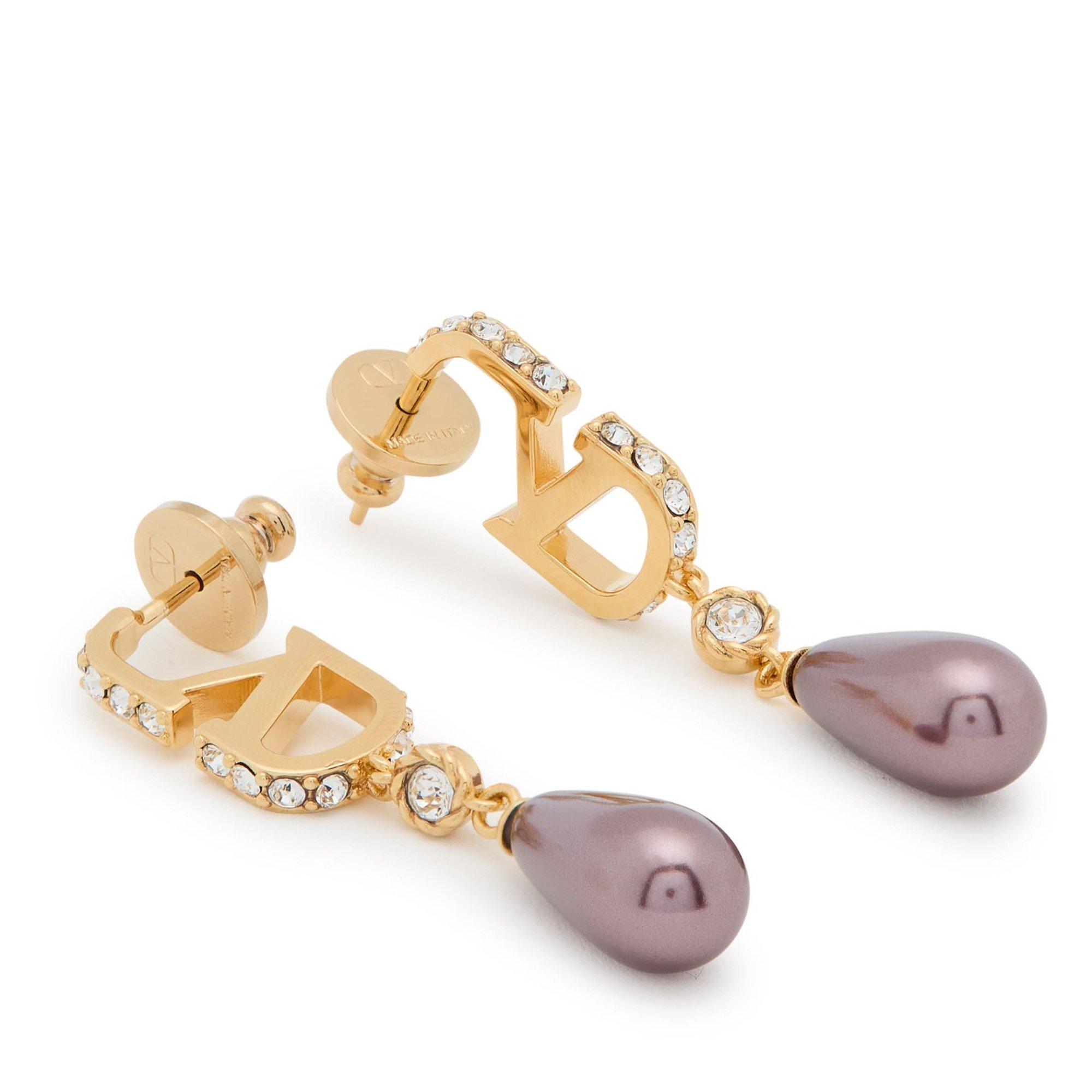 GOLD - Valentino - EARRINGS LOGO VLOGO SIGNATURE - 2