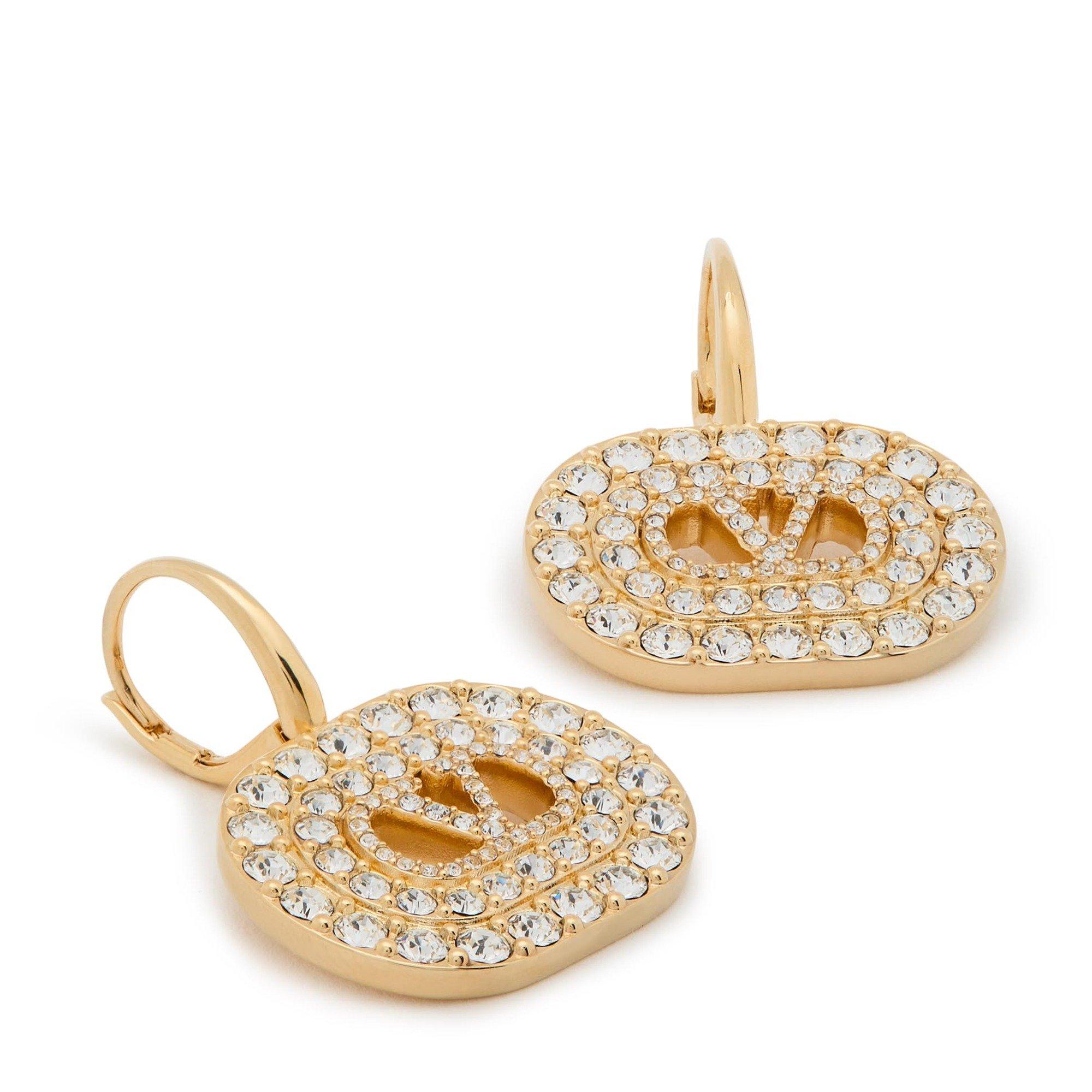 GOLD - Valentino - EARRINGS VLOGO SIGNATURE STRAS - 2