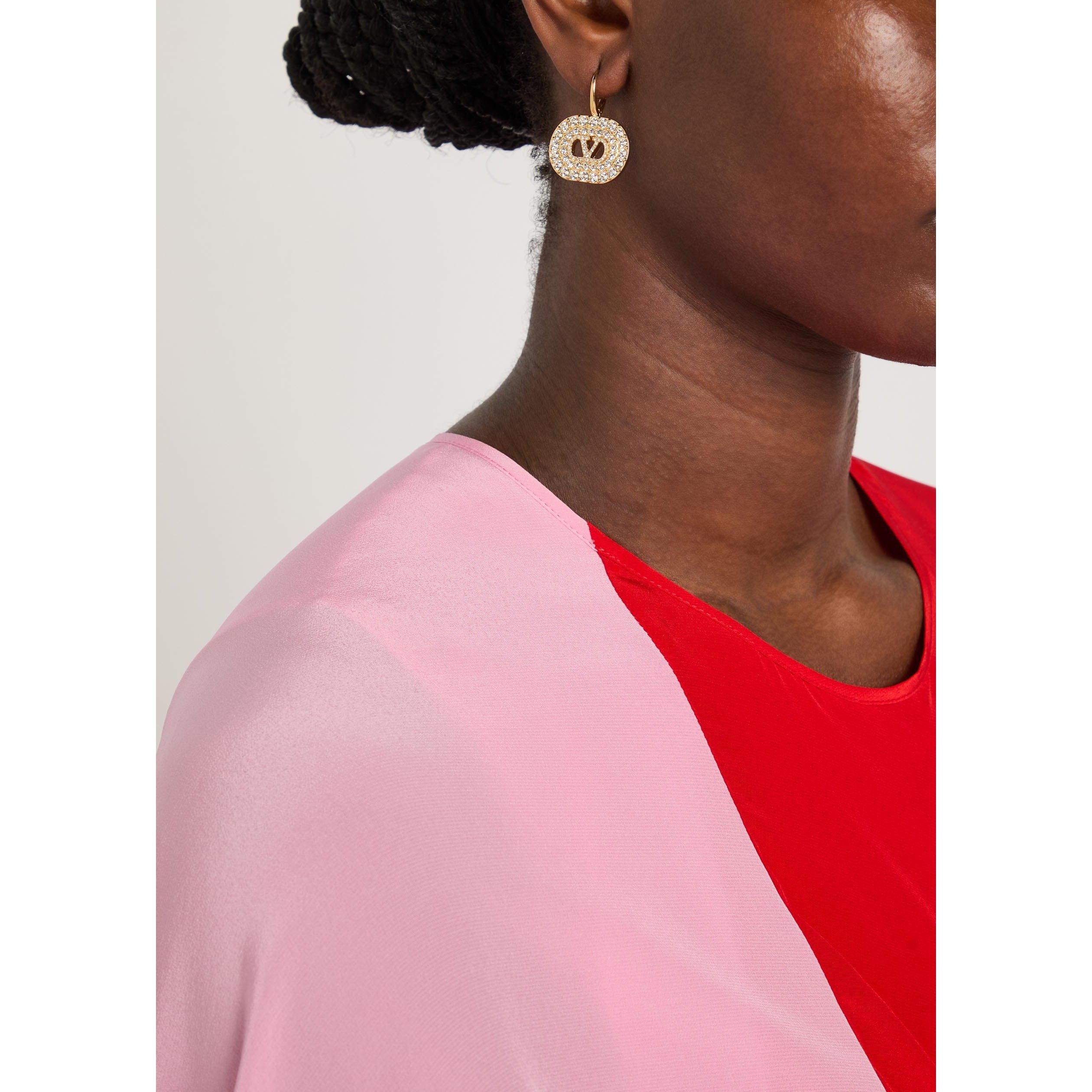 GOLD - Valentino - EARRINGS VLOGO SIGNATURE STRAS - 3