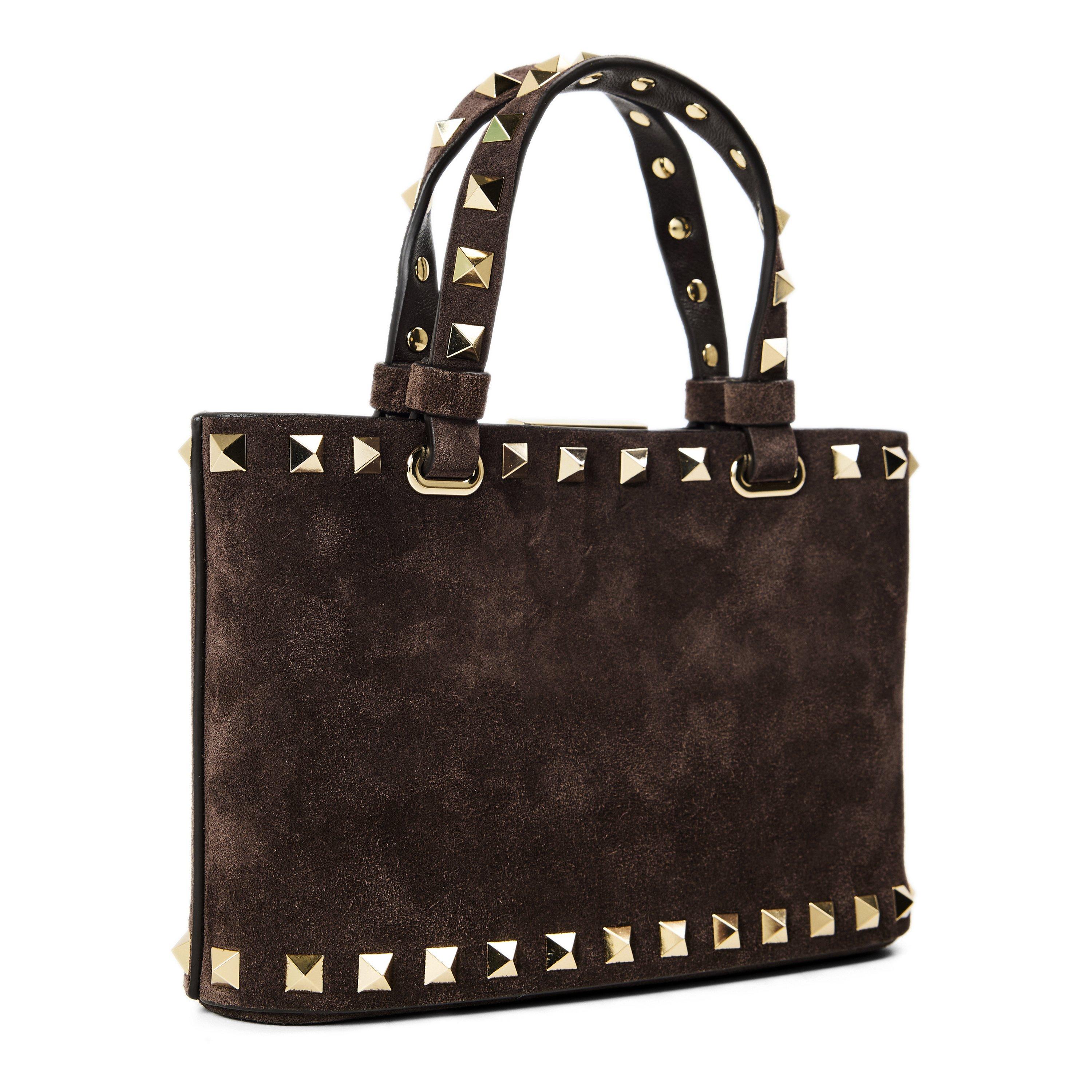 BROWN - Valentino - Women's Rockstud Suede Mini Bag - 2