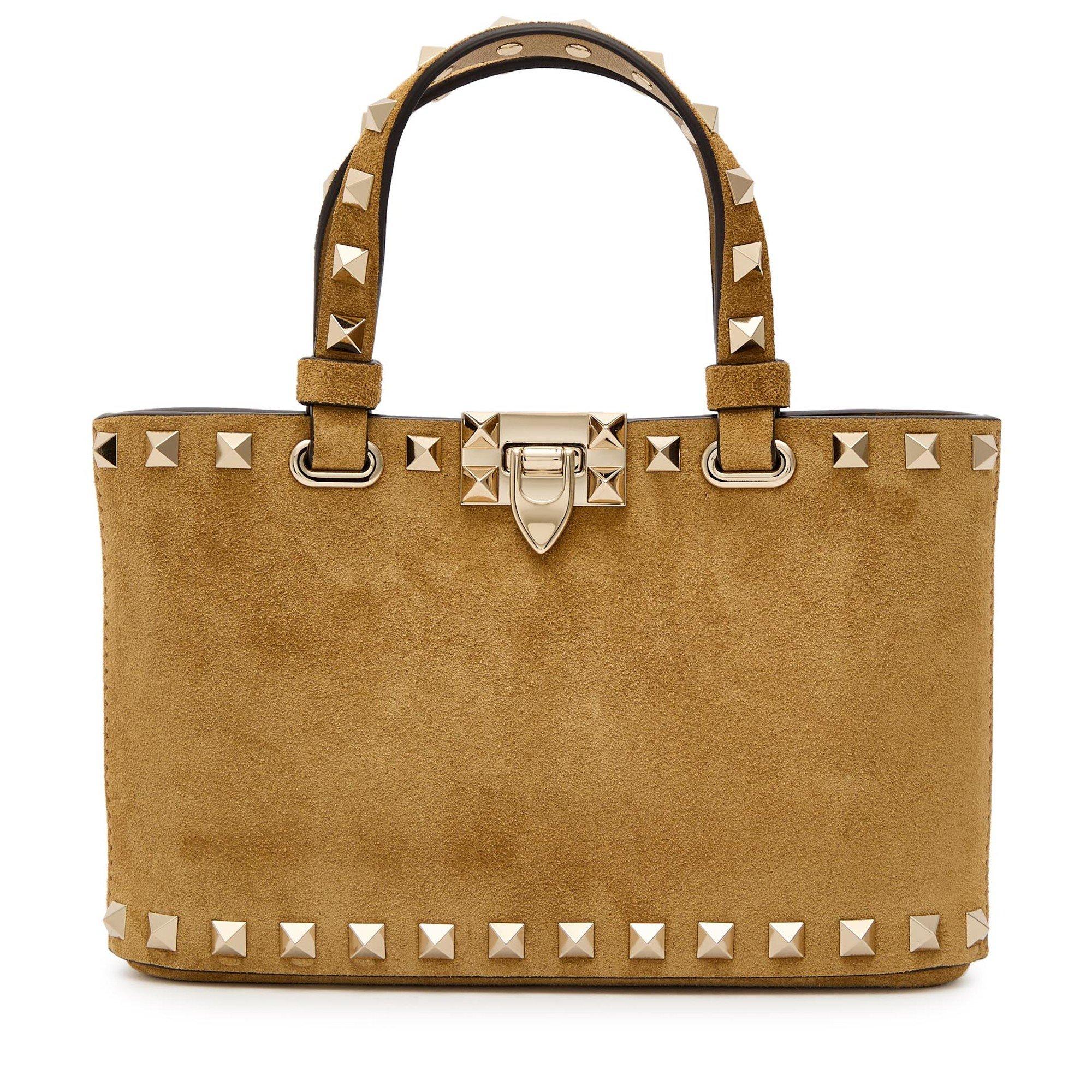 BEIGE - Valentino - Women's Rockstud Suede Mini Bag - 1