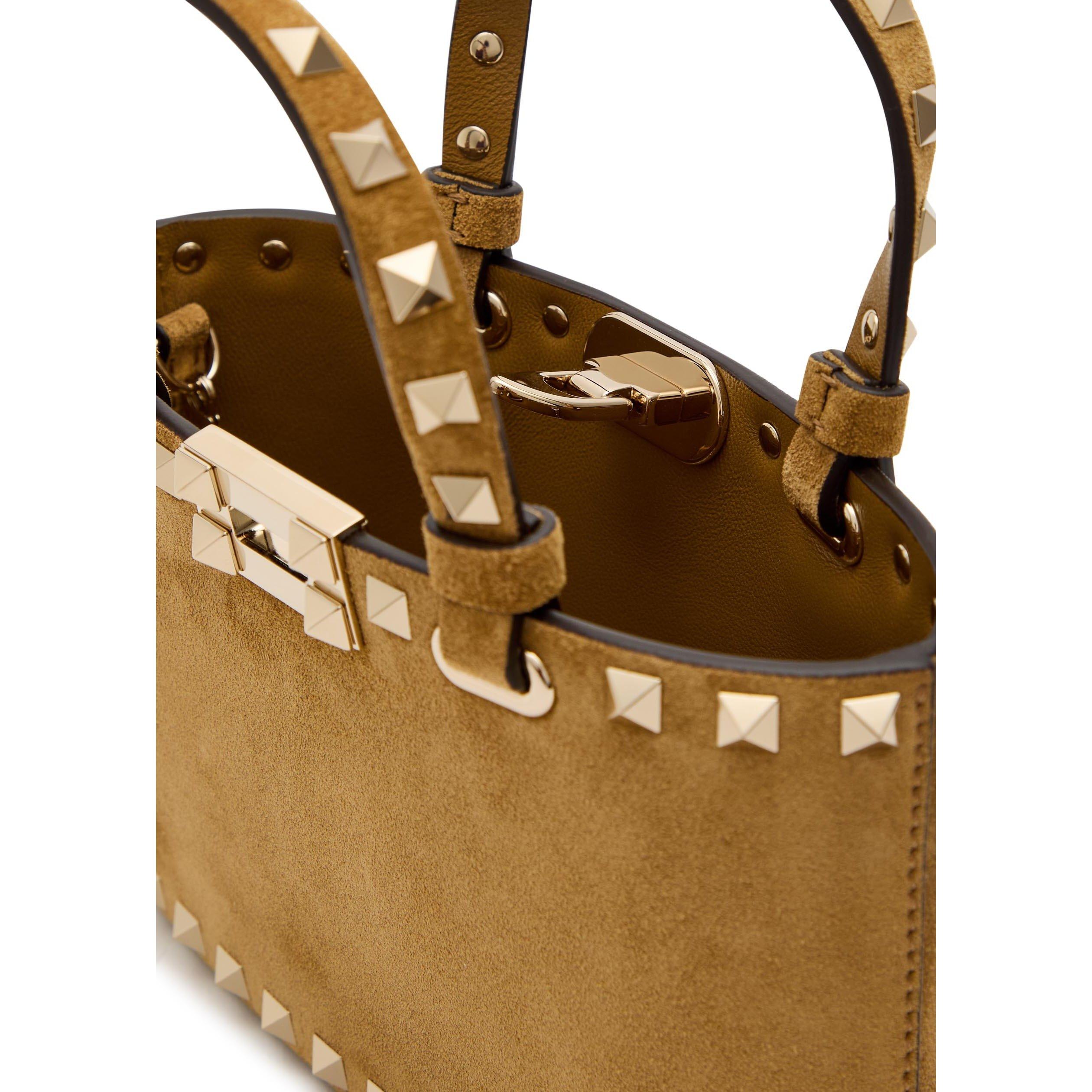 BEIGE - Valentino - Women's Rockstud Suede Mini Bag - 5