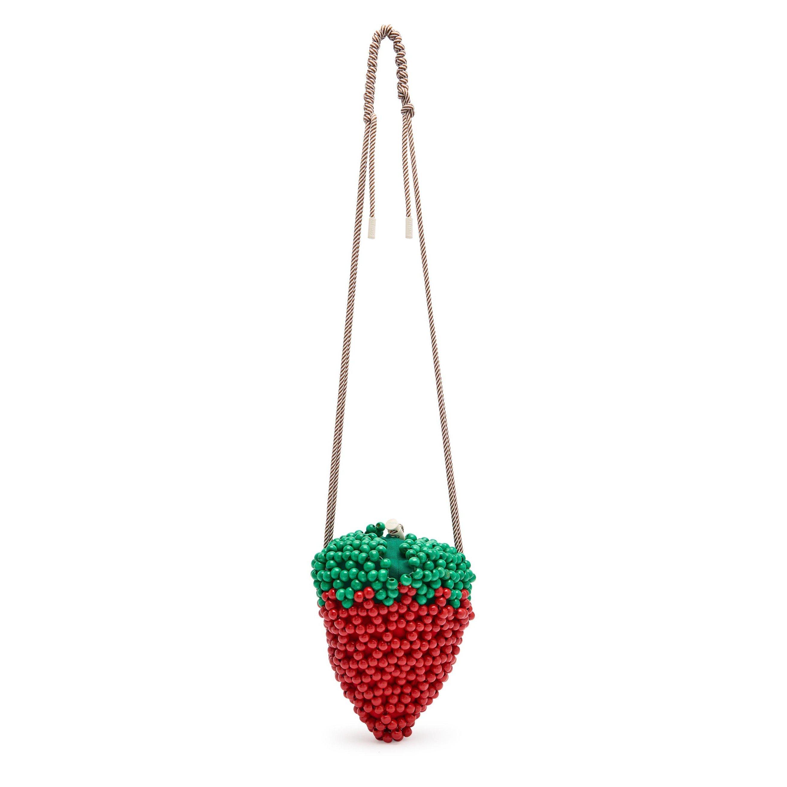 RED - Alemais - B WOOD BEAD STRAWBERRY MINI BA