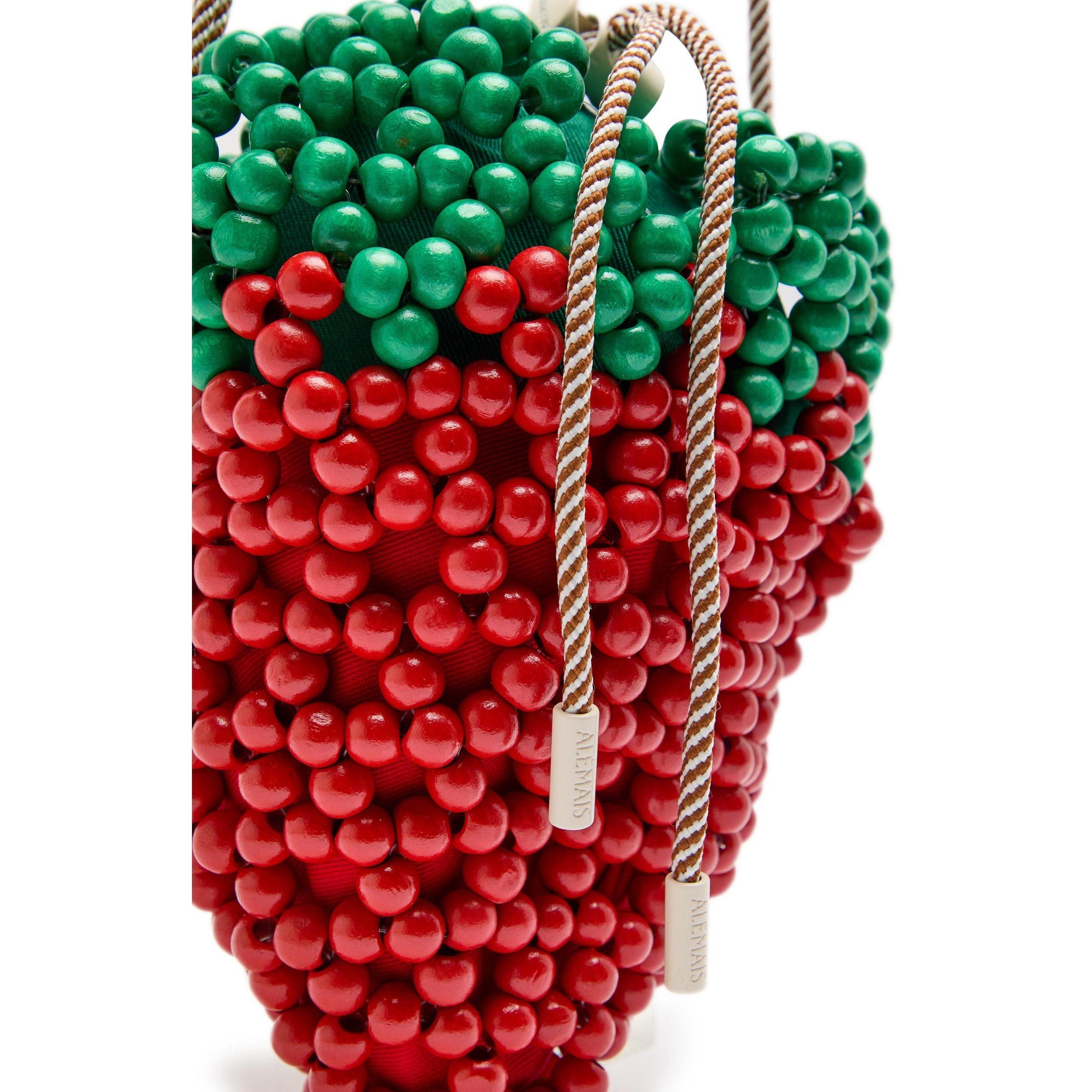 RED - Alemais - B WOOD BEAD STRAWBERRY MINI BA - 4