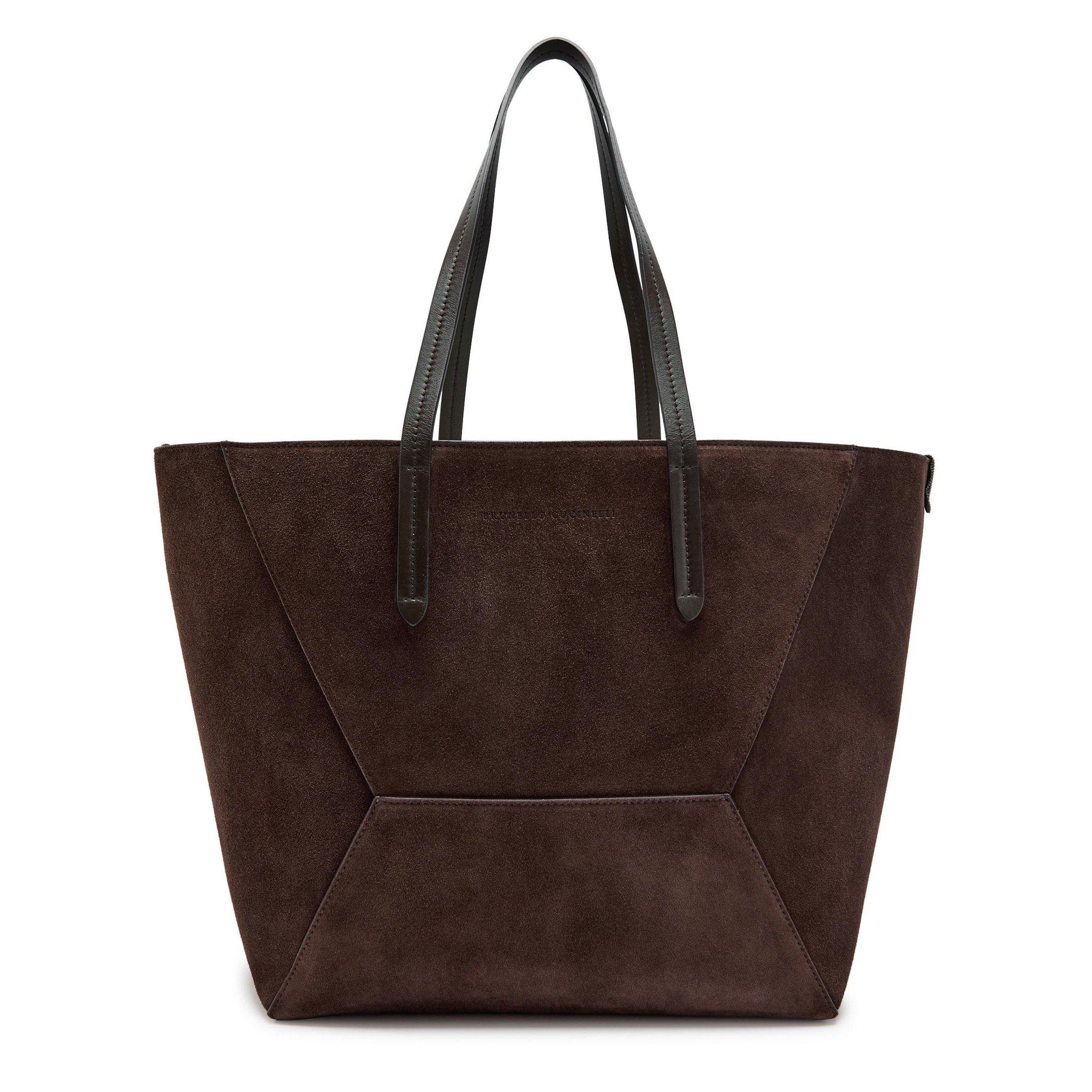 MEDIUM BEADE SUEDE TOTE