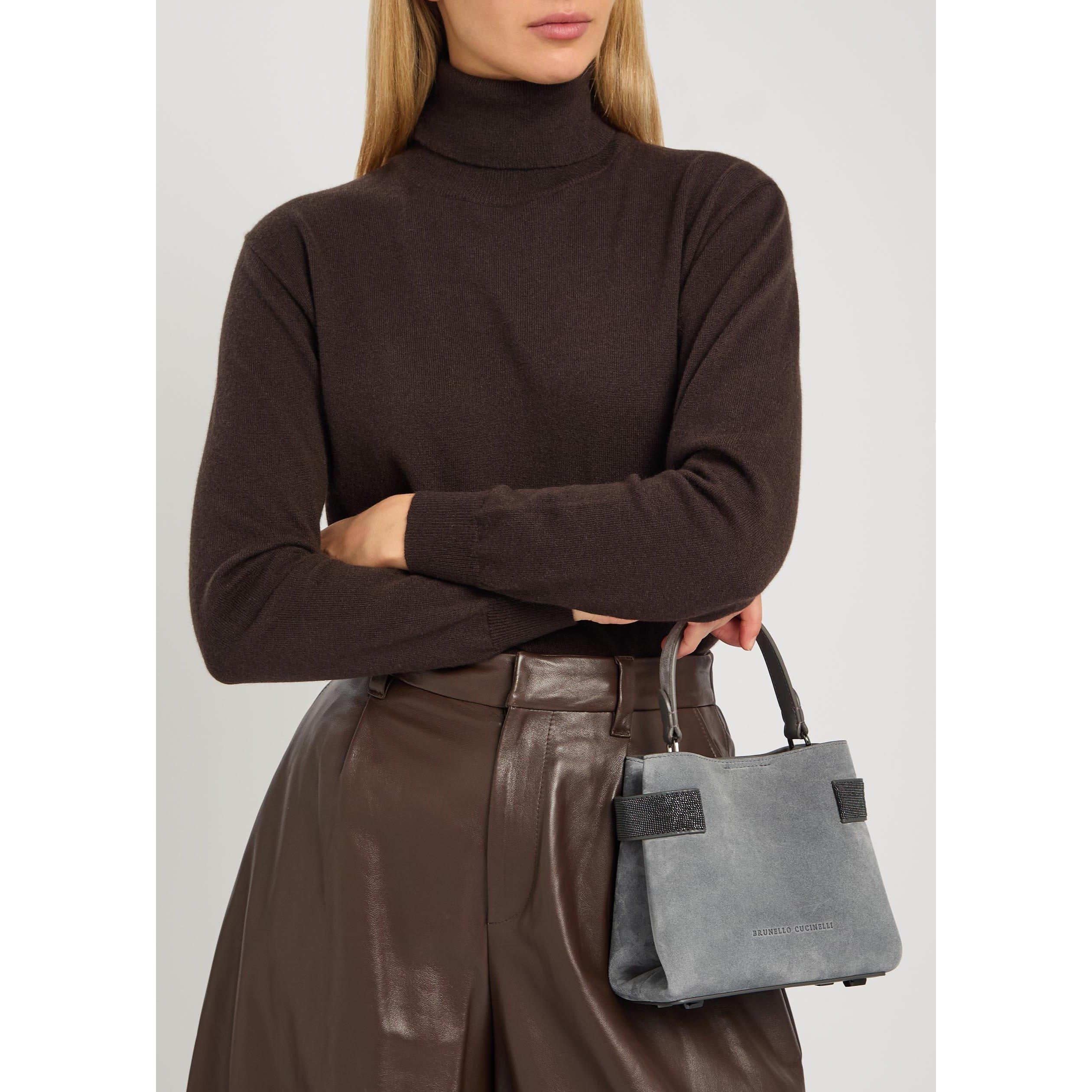 GREY - Brunello Cucinelli - SHOULDER-STRAP BAG - 3