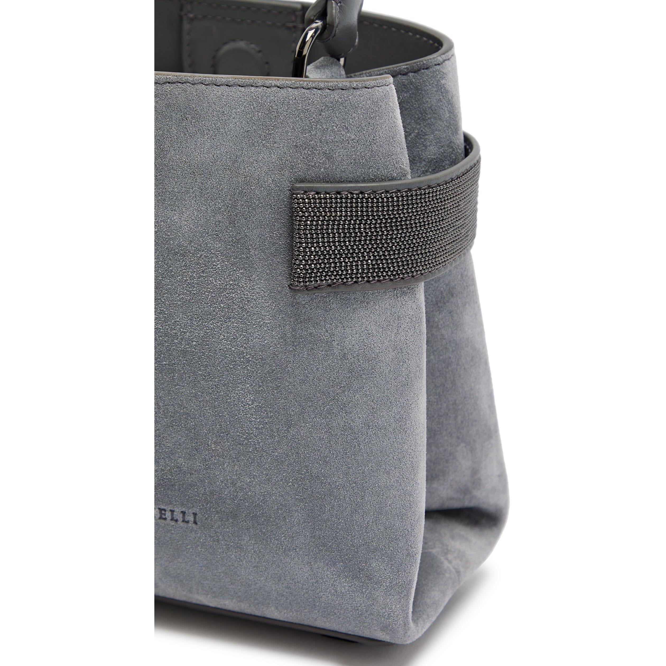 GREY - Brunello Cucinelli - SHOULDER-STRAP BAG - 4