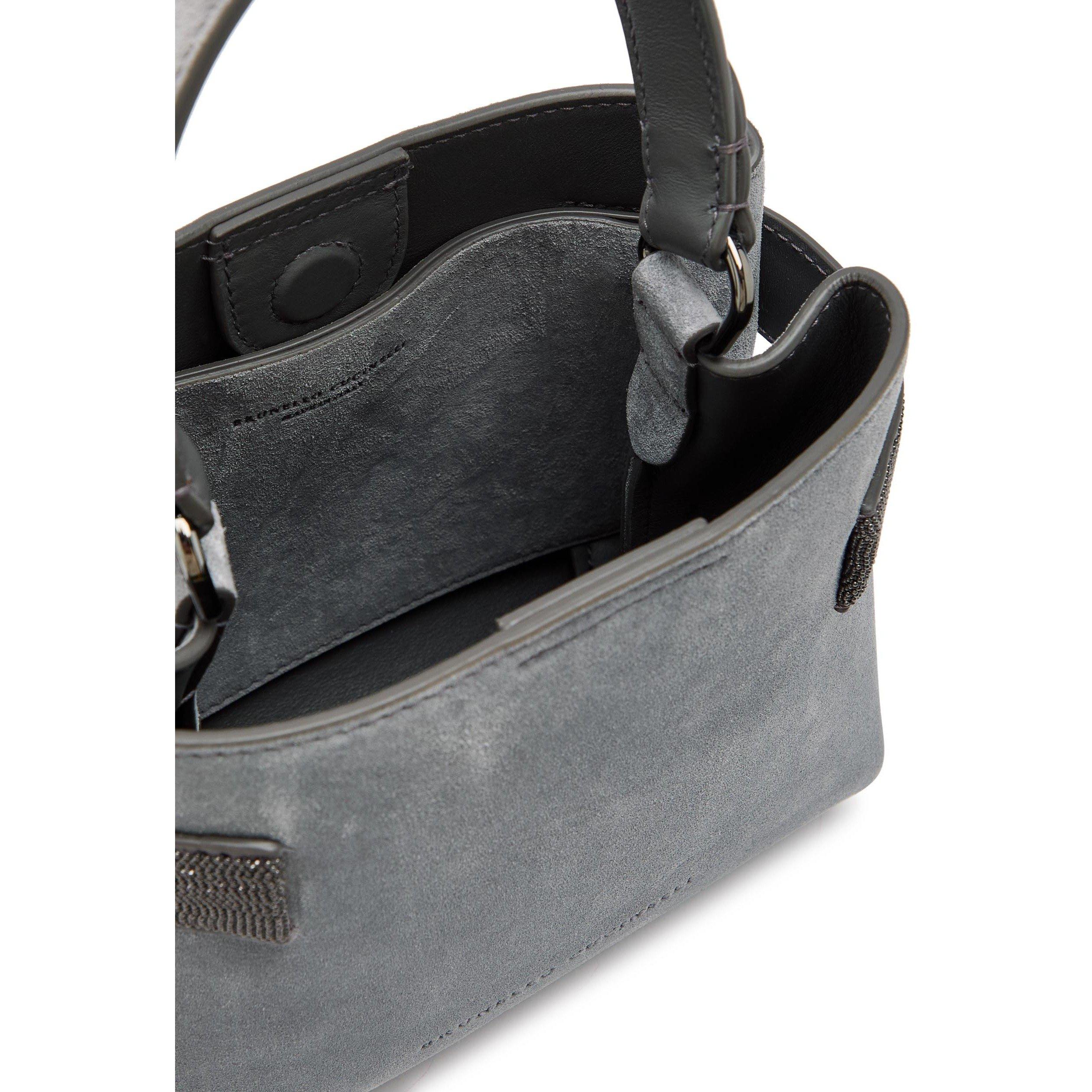 GREY - Brunello Cucinelli - SHOULDER-STRAP BAG - 5