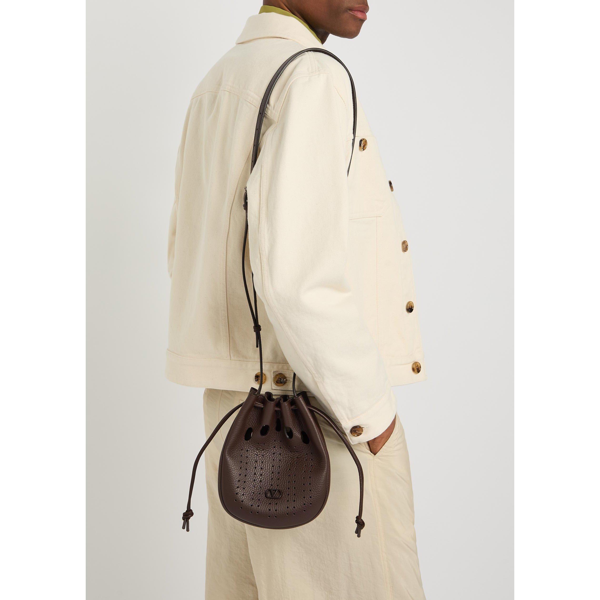 BROWN - Valentino - VAL DRAWSTRING BAG - 3