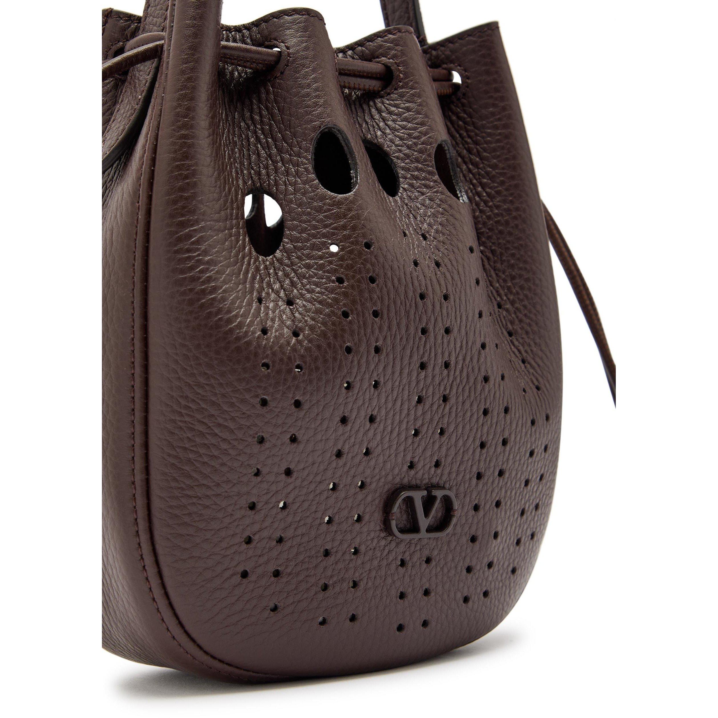 BROWN - Valentino - VAL DRAWSTRING BAG - 4