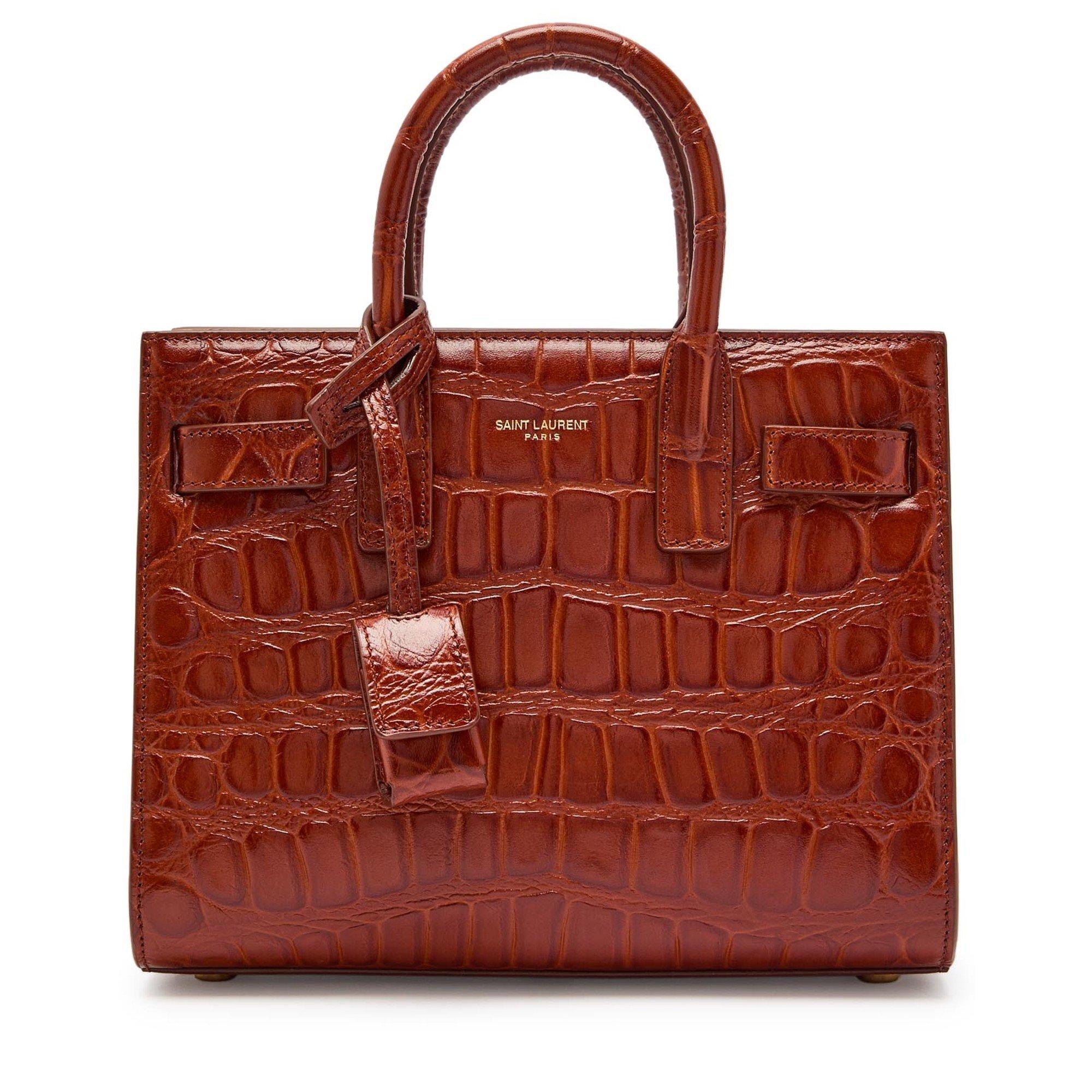 TAN - Saint Laurent - SAC DE JOUR NANO CROC BAG - 1