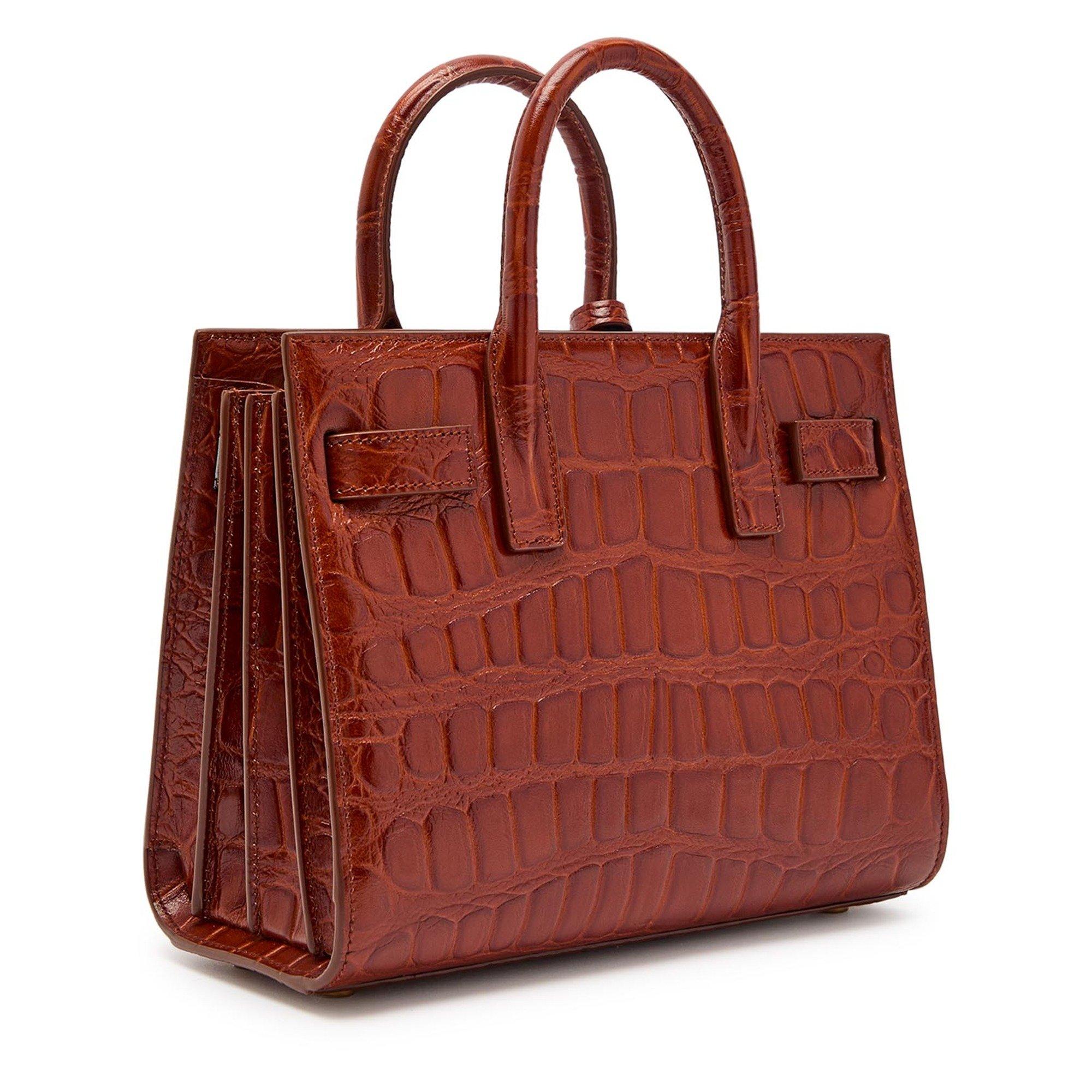 TAN - Saint Laurent - SAC DE JOUR NANO CROC BAG - 2