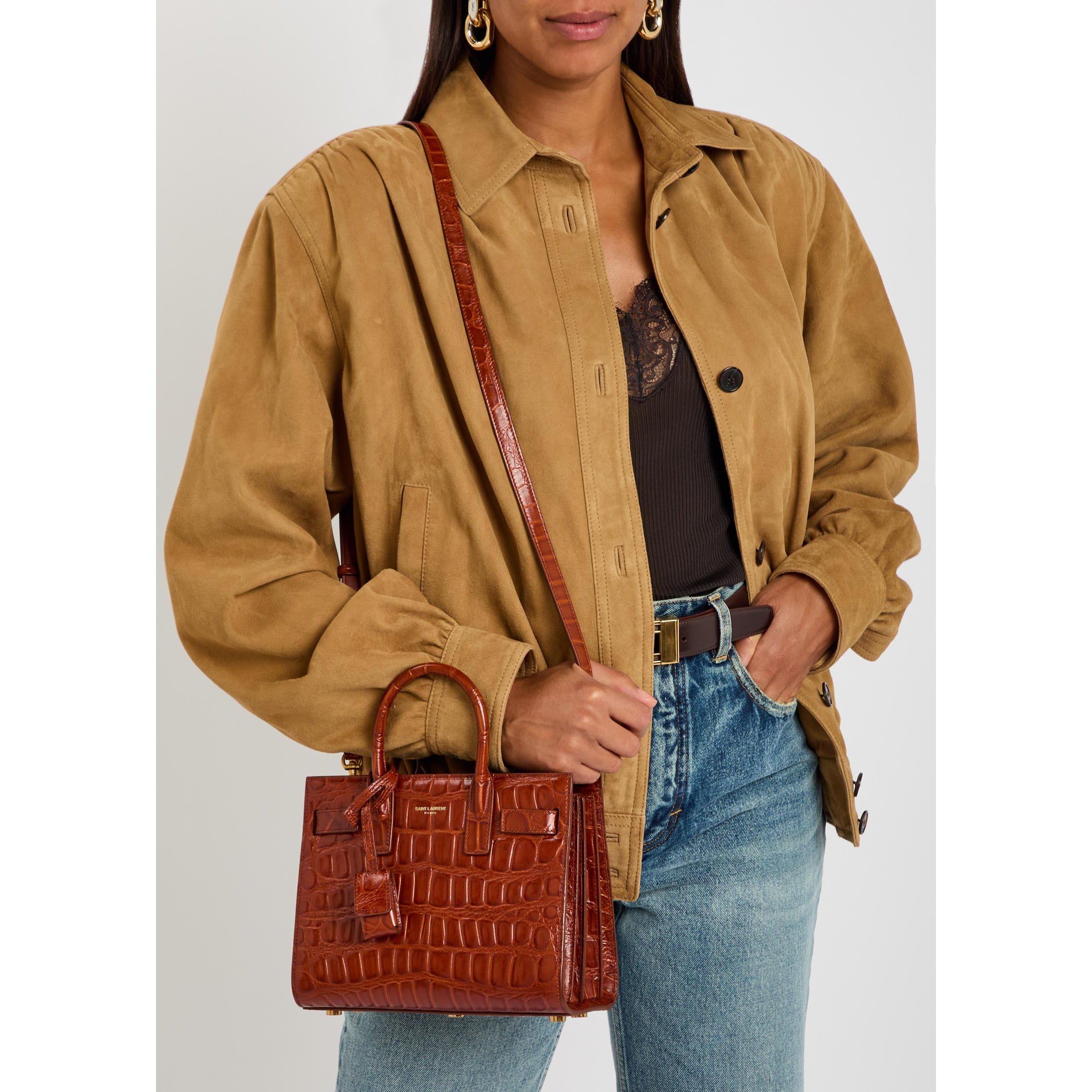 TAN - Saint Laurent - SAC DE JOUR NANO CROC BAG - 3