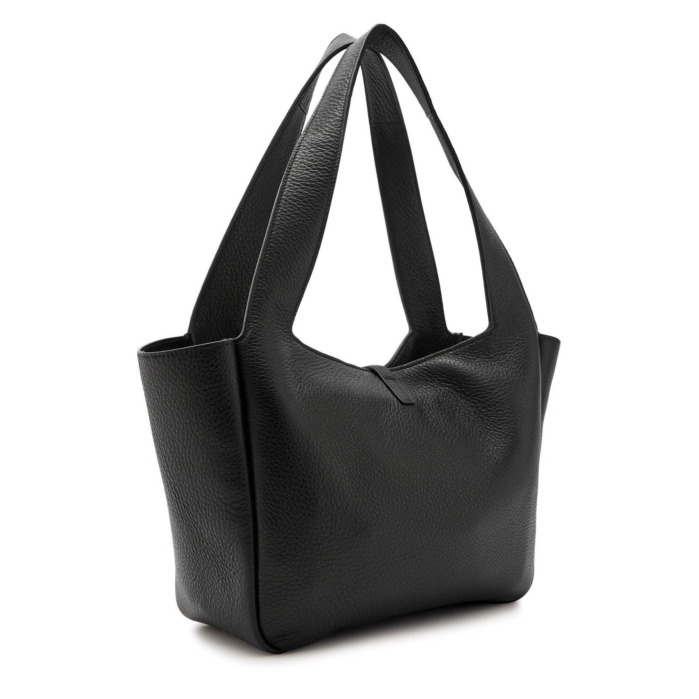 BLACK - Saint Laurent - Women's Bea S Cabas Leather Tote Bag - 2