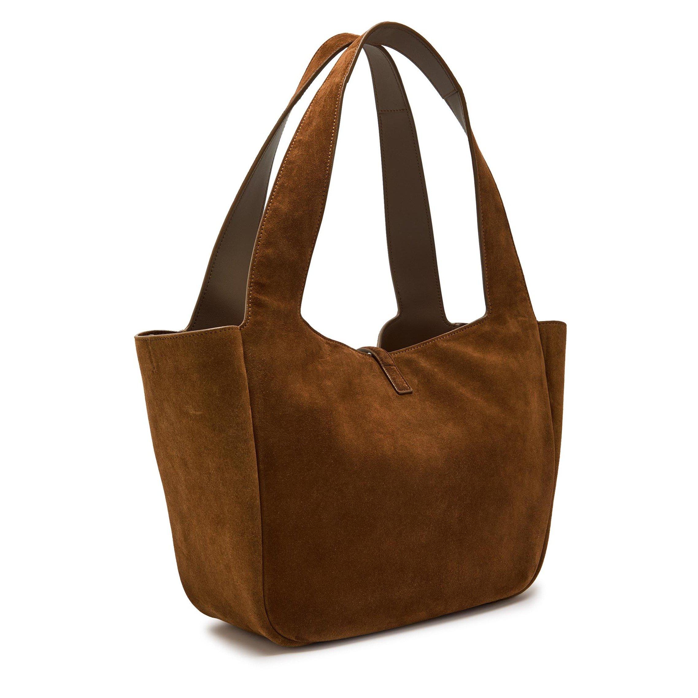 TAN - Saint Laurent - Women's Bea Suede Tote Bag - 2