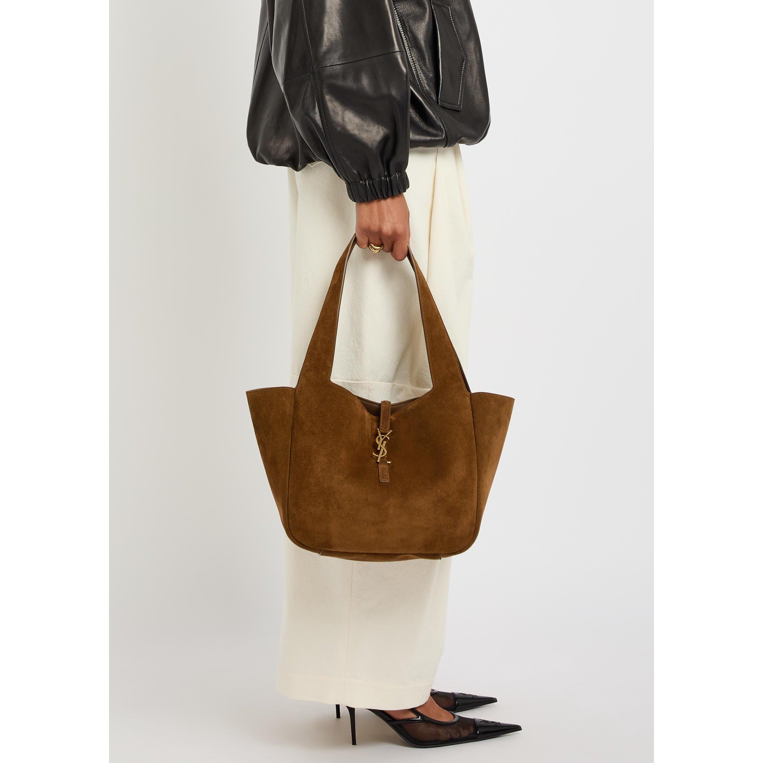 TAN - Saint Laurent - Women's Bea Suede Tote Bag - 3