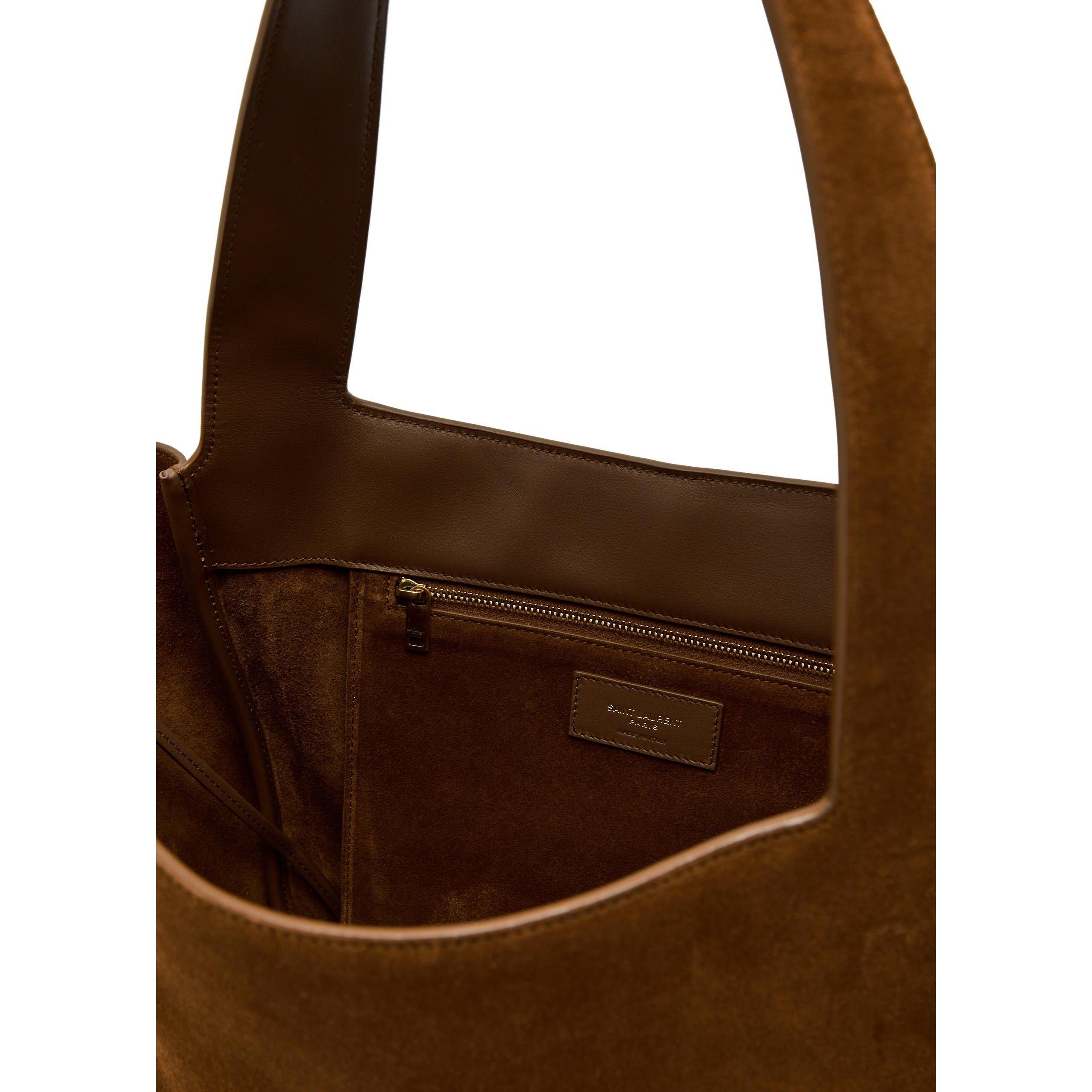 TAN - Saint Laurent - Women's Bea Suede Tote Bag - 5